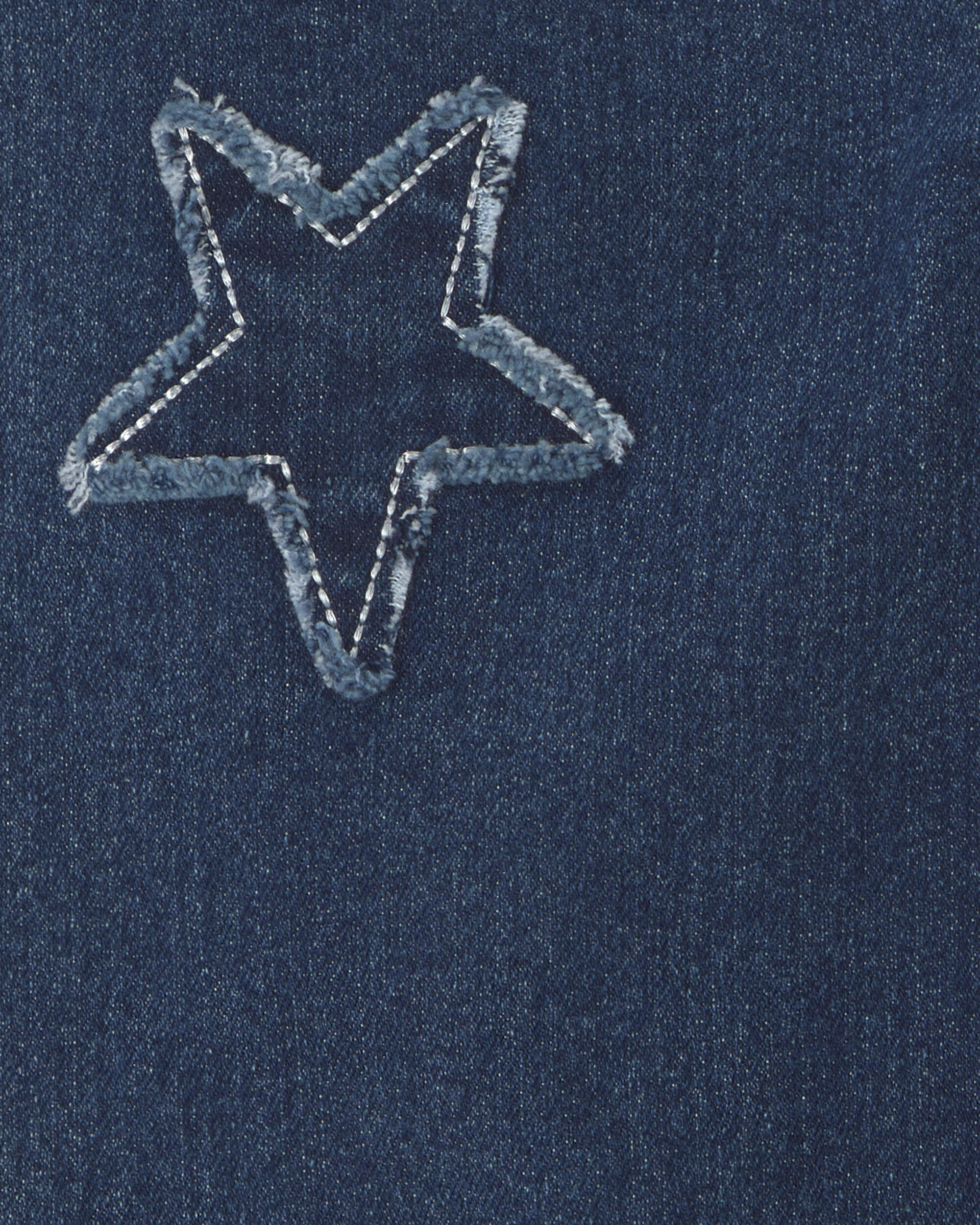 Toddler Girl Star Denim Wide-Leg Jeans - Medium Wash - Image 4