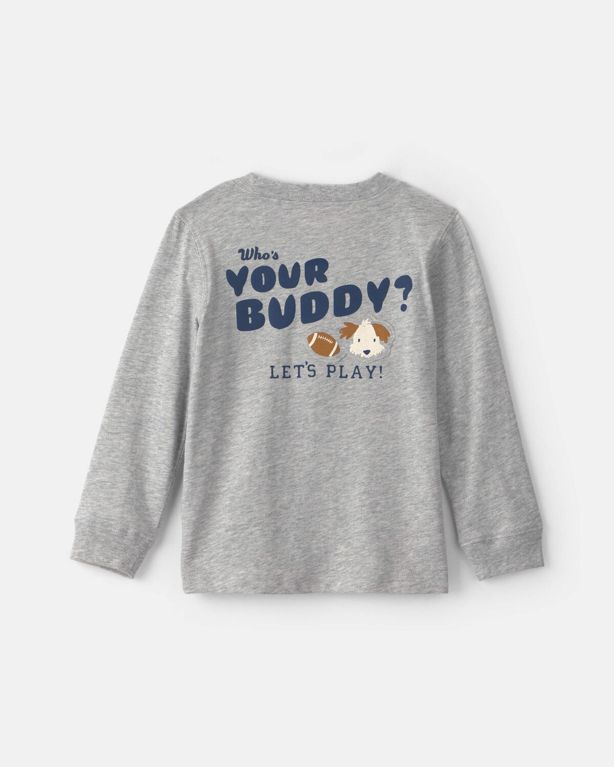 Toddler Boy 'Who's Your Buddy?' Long-Sleeve Graphic Tee - Grey - Image 2