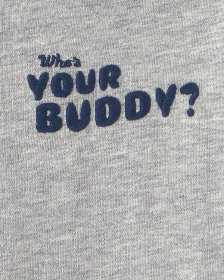 Toddler Boy 'Who's Your Buddy?' Long-Sleeve Graphic Tee - Grey - Image 5