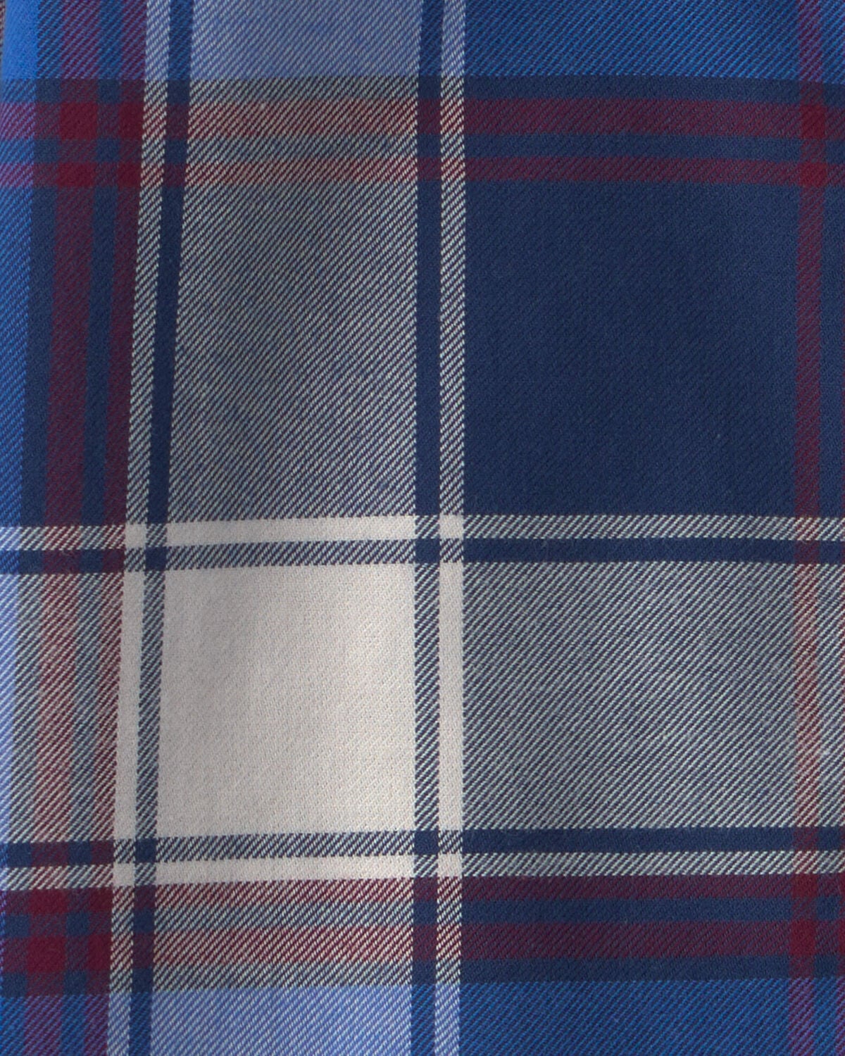 Toddler Boy Plaid Long-Sleeve Button-Down Hooded Shirt - Blue/Burgundy - Image 2