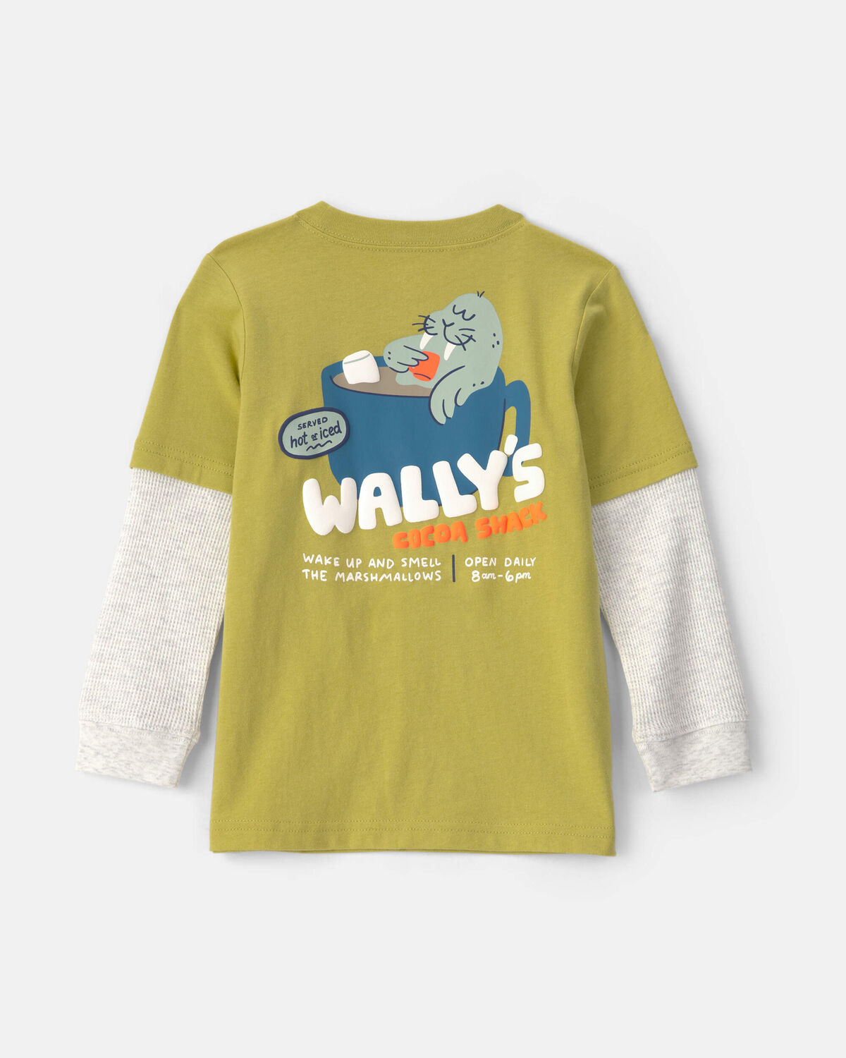 Toddler Boy Walrus Long-Sleeve Graphic Tee - Yellow - Image 2