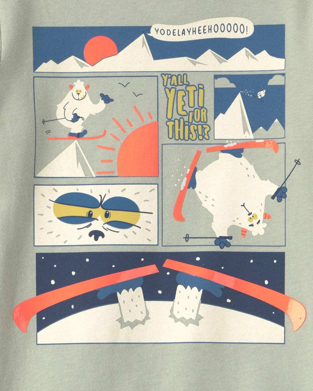 Toddler Boy Yeti Long-Sleeve Graphic Tee - Green - Image 4