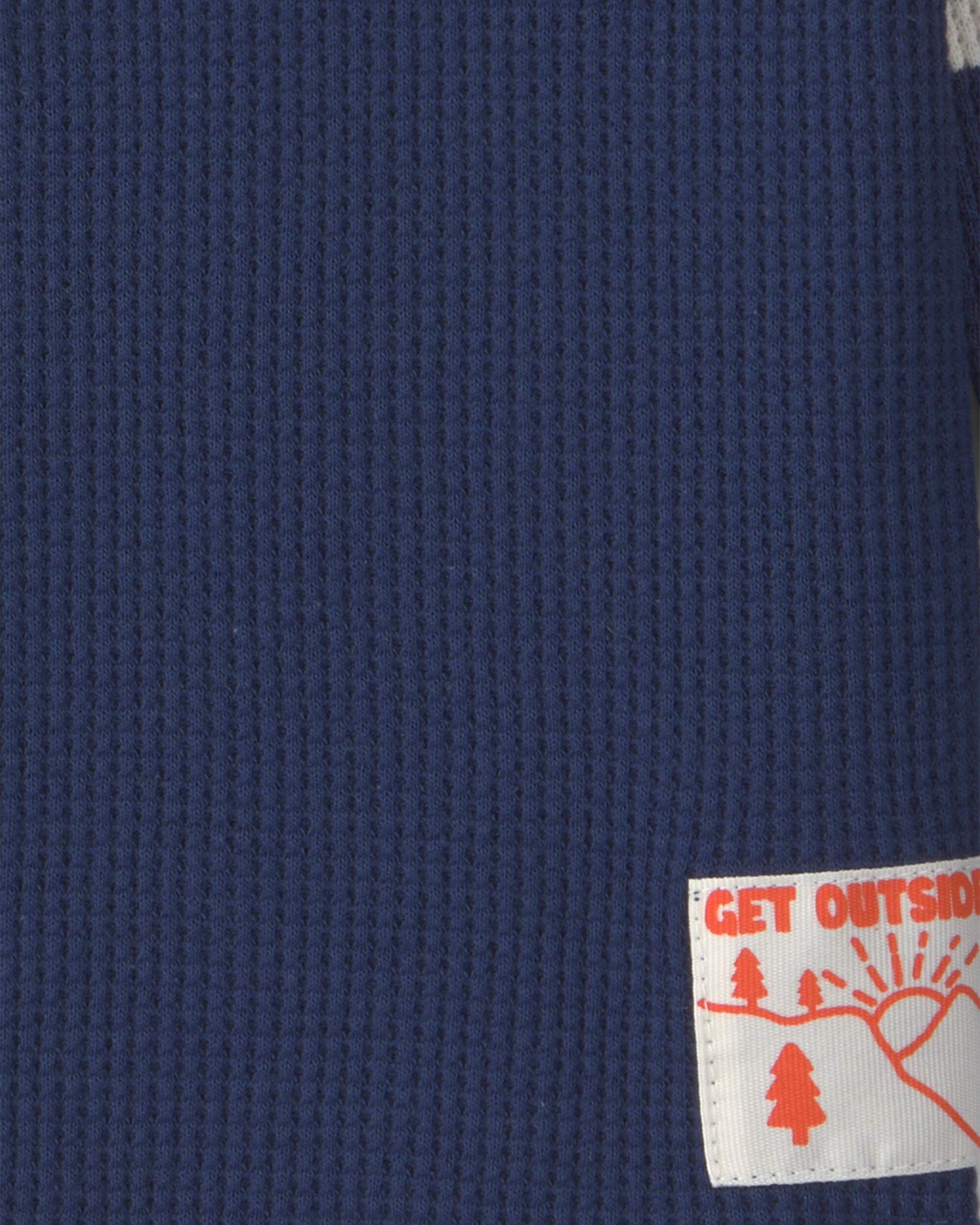 Toddler Boy Thermal Long-Sleeve T-Shirt - Navy Blue - Image 3