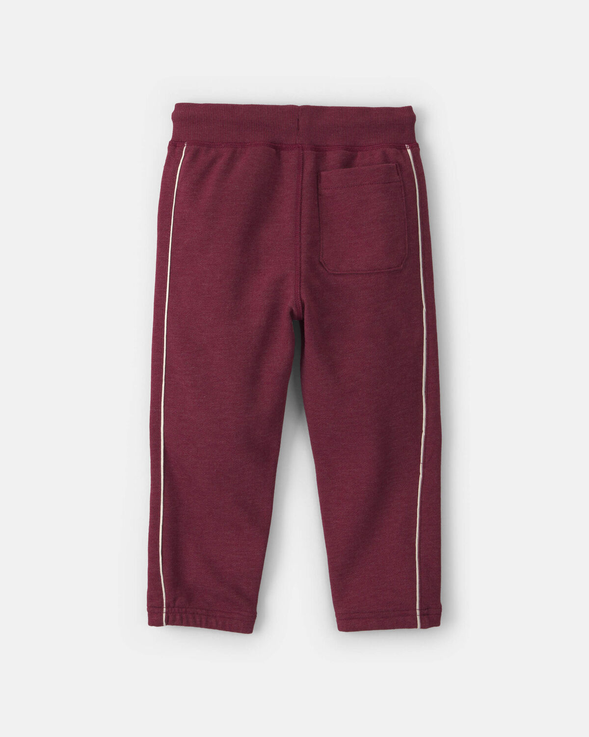 Toddler Boy 'Let's Play' French Terry Joggers - Burgundy - Image 4