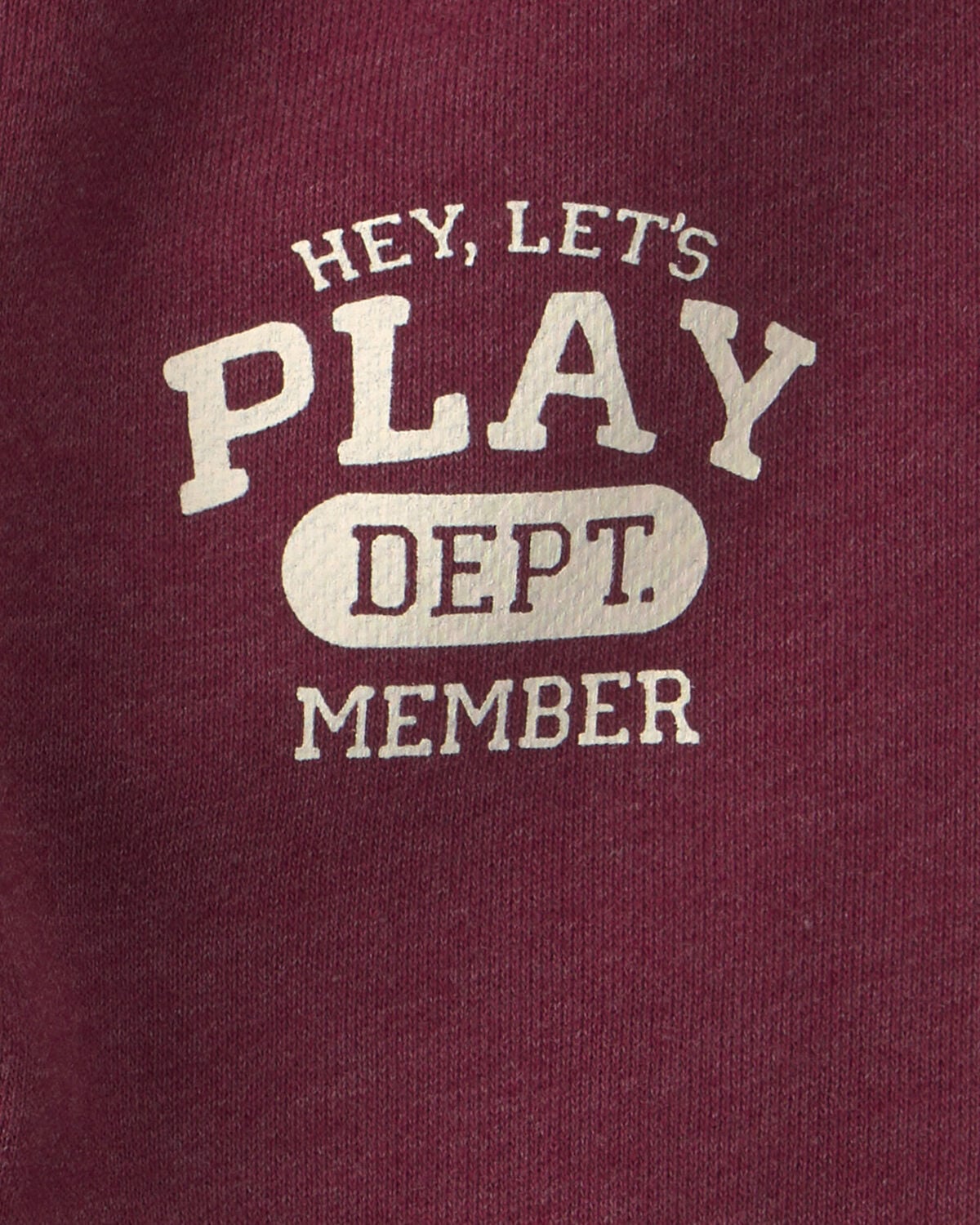 Toddler Boy 'Let's Play' French Terry Joggers - Burgundy - Image 6