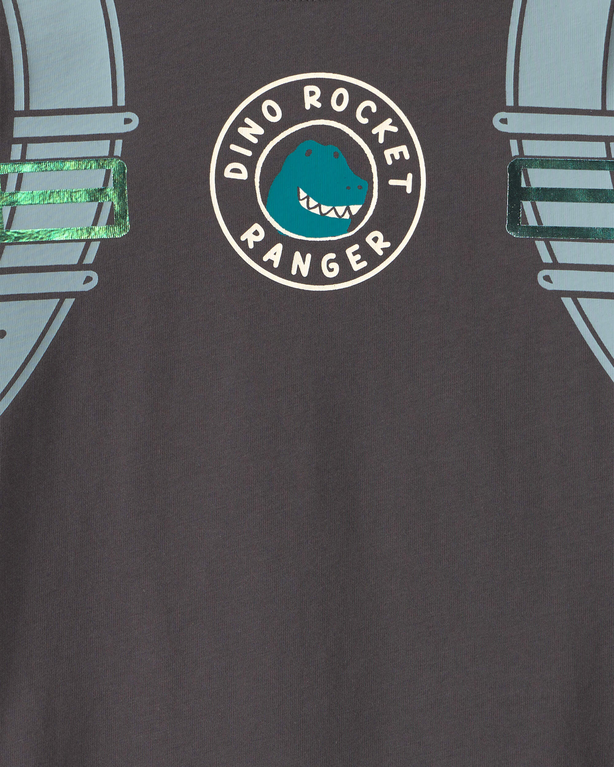 Toddler Boy Space Dino Long-Sleeve Graphic Tee - Orange - Image 5