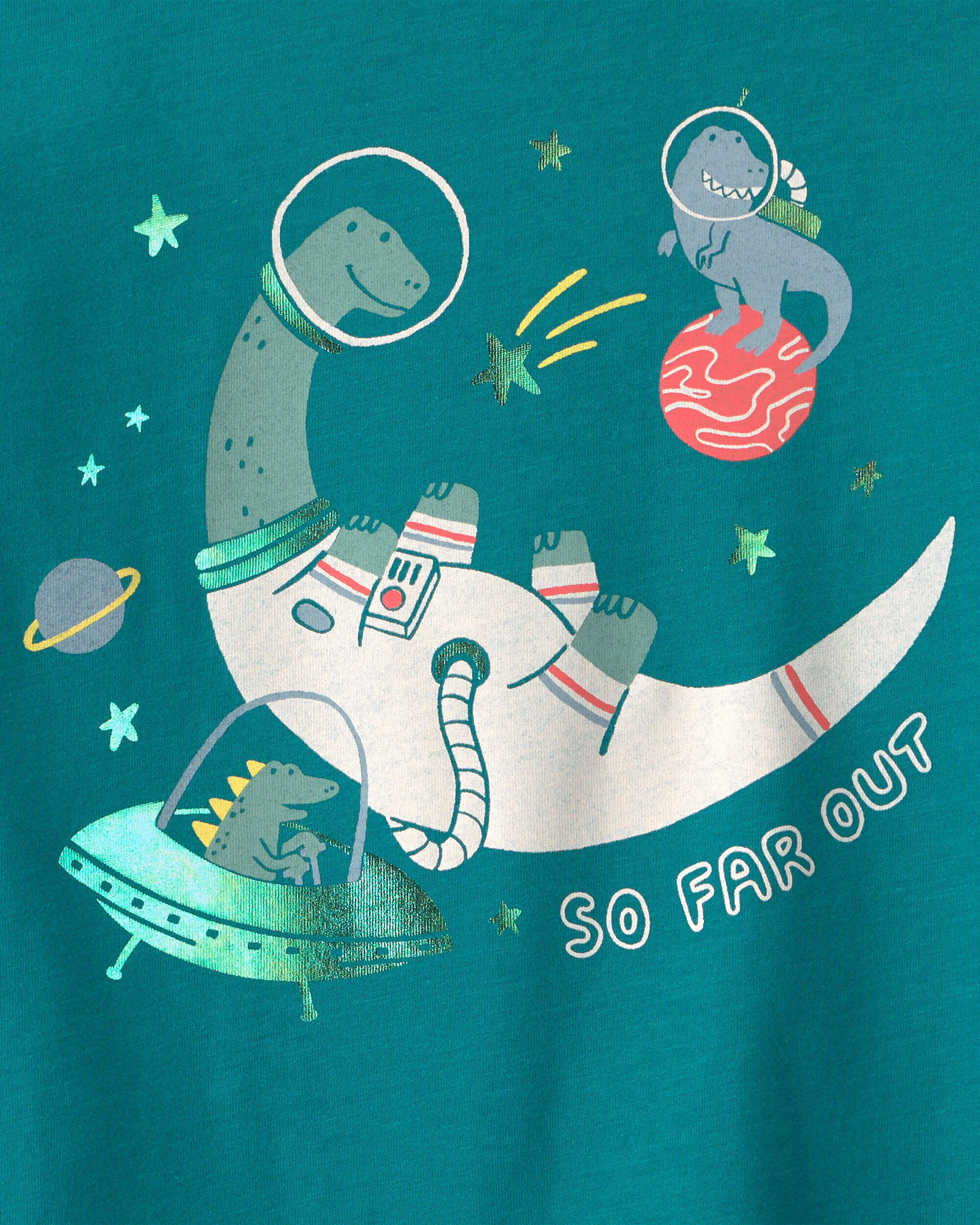 Toddler Boy Space Dino Long-Sleeve Graphic Tee - Orange - Image 6