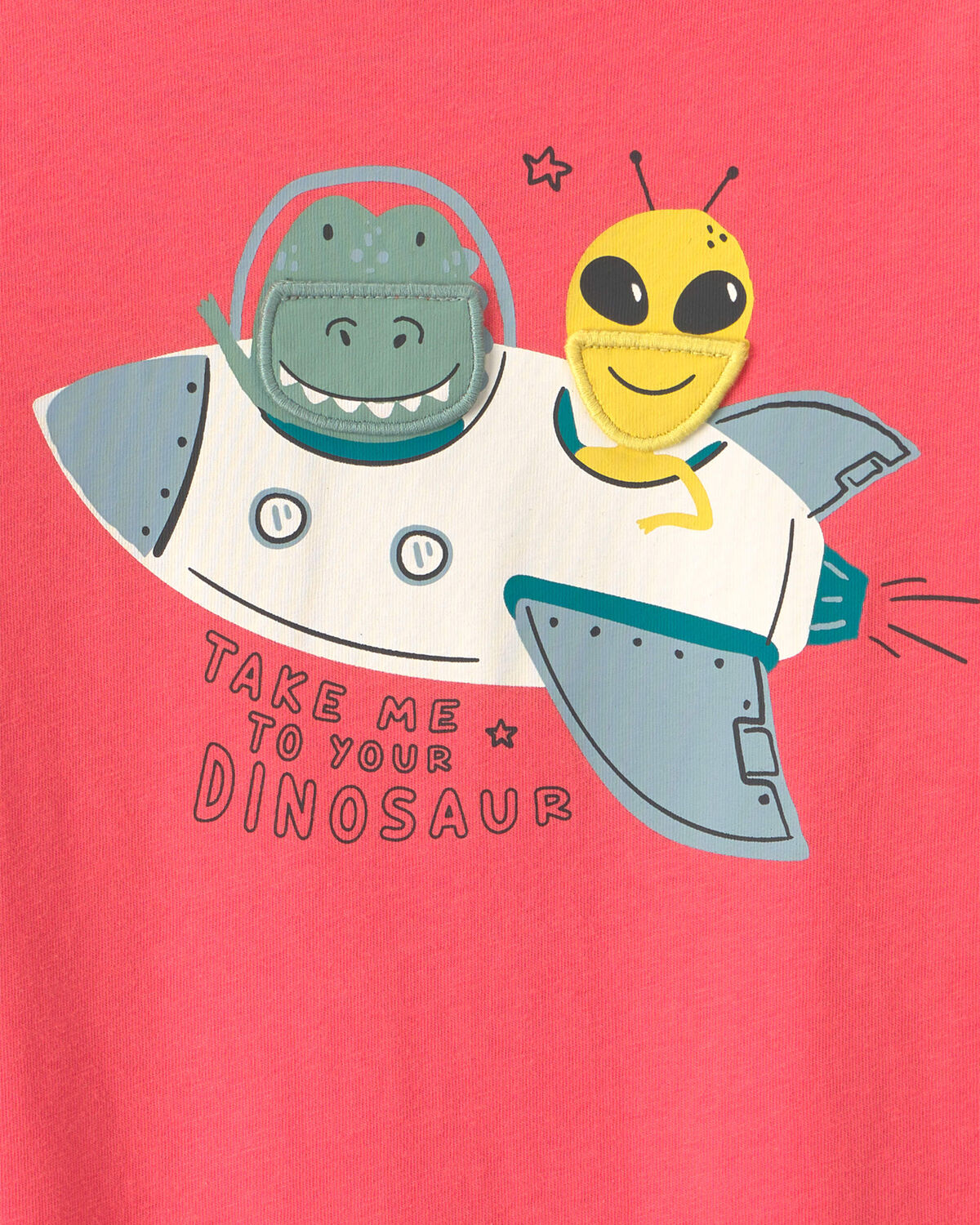 Toddler Boy Space Dino Long-Sleeve Graphic Tee - Orange - Image 3