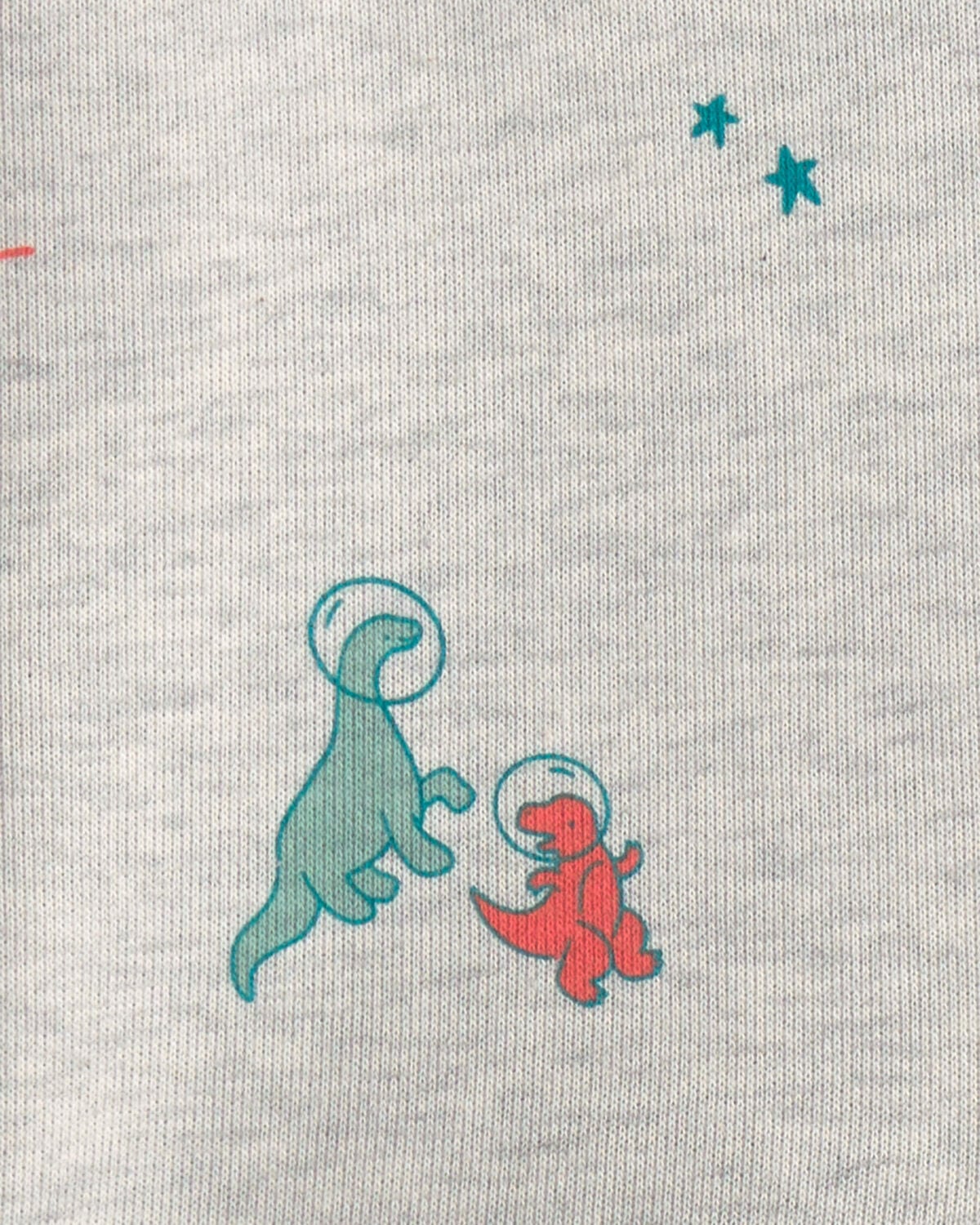 Toddler Boy Space Dino French Terry Hoodie - Grey - Image 2