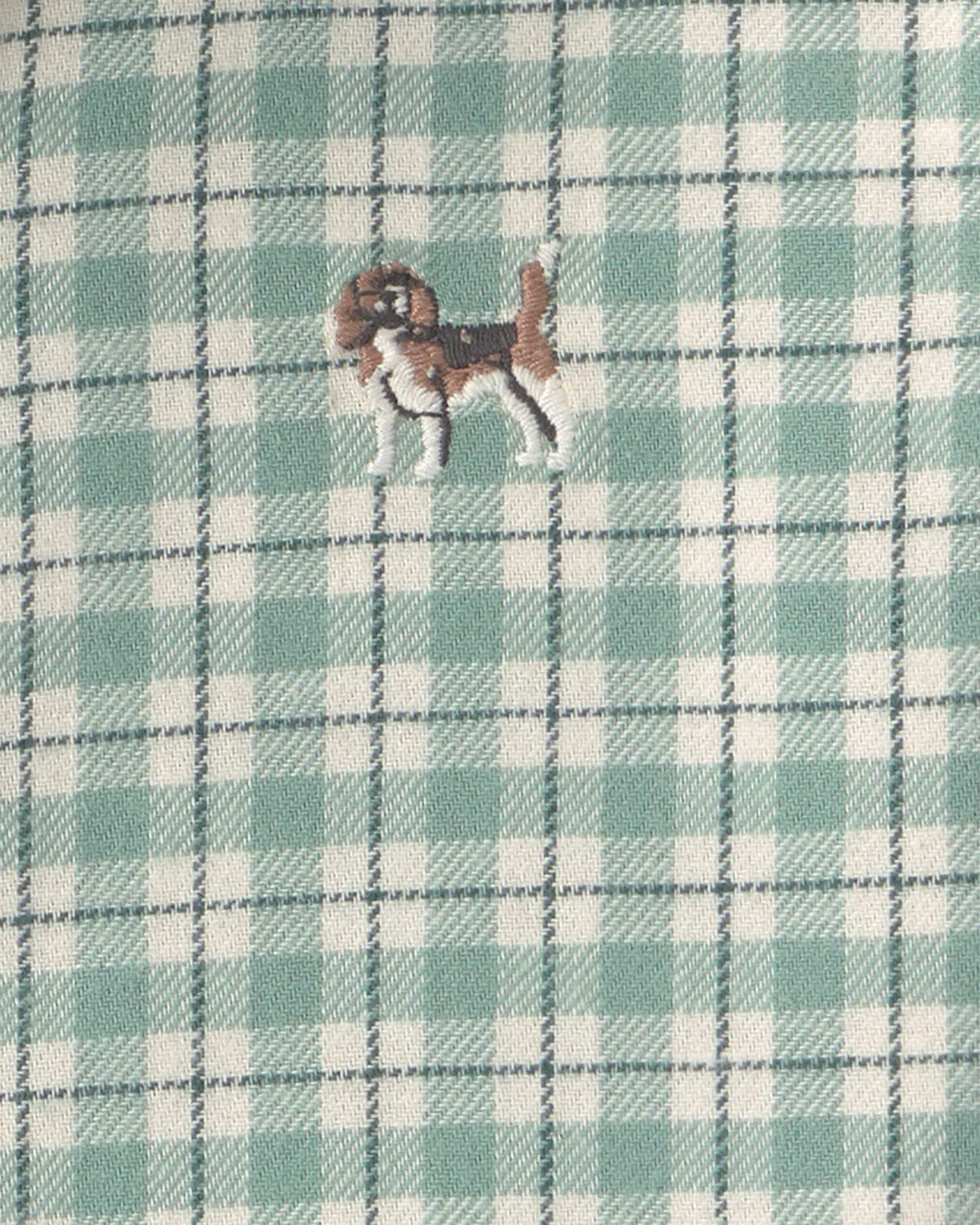 Toddler Boy Plaid Flannel Button-Down Shirt - Green/White - Image 5