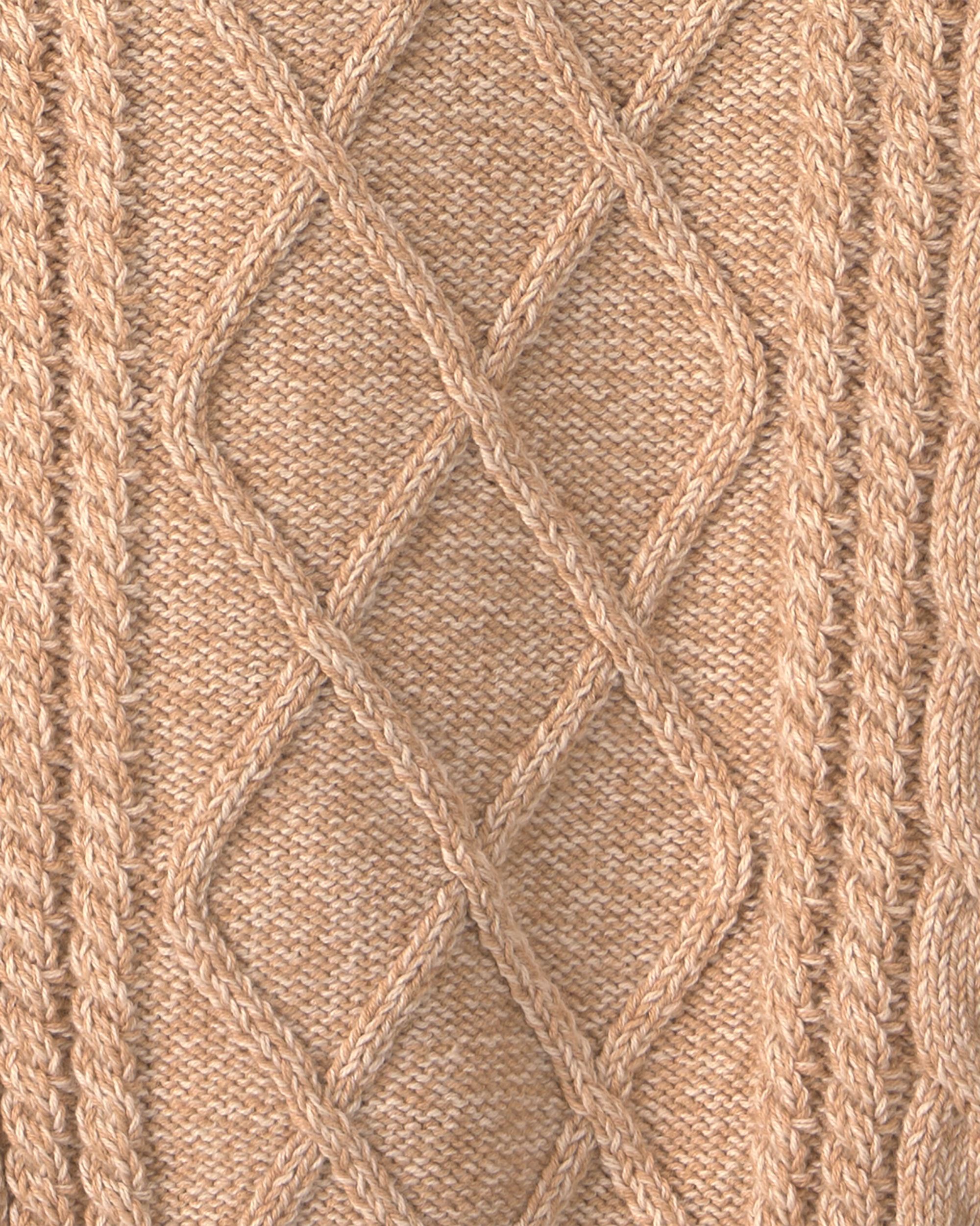Toddler Boy Cable Knit Sweater - Tan - Image 3