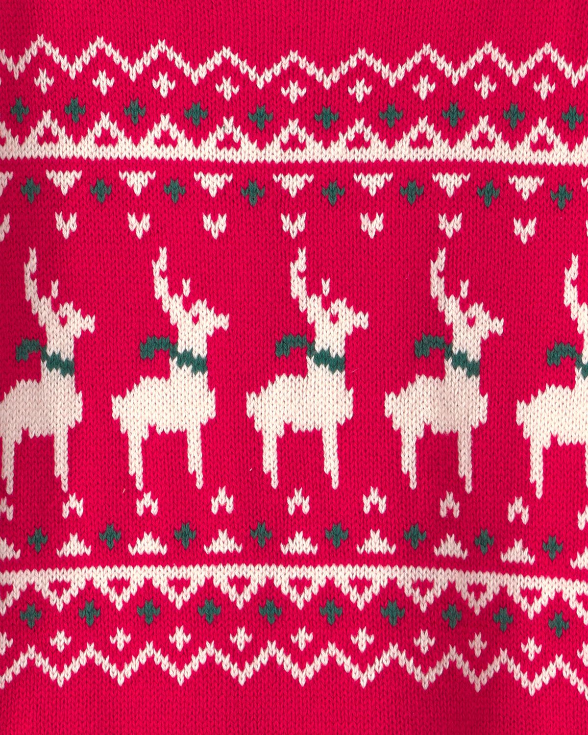 Toddler Boy Reindeer Fair Isle Sweater - Red - Image 2