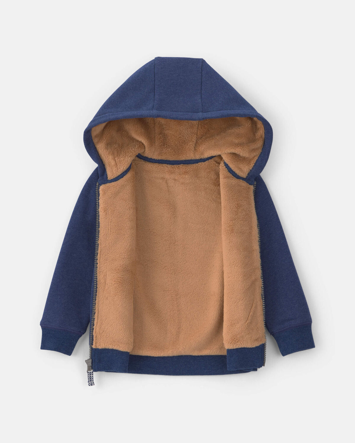 Toddler Boy Fleece Zip-Up Jacket - Navy Blue - Image 2