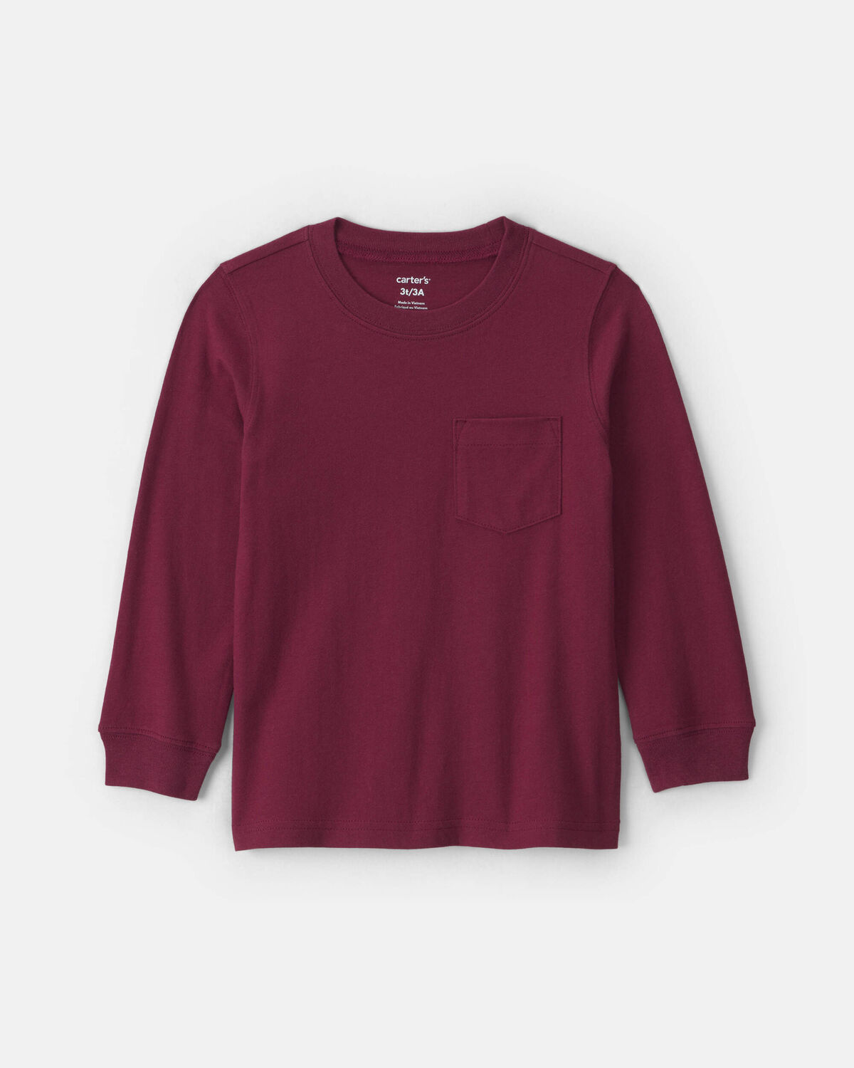 Toddler Boy Long-Sleeve Tee - Burgundy
