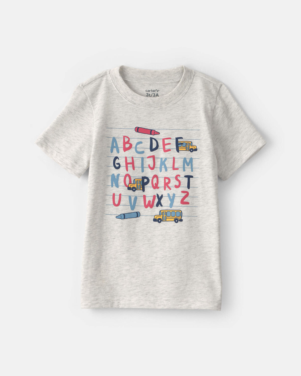 Toddler 'ABC' Alphabet Graphic Tee - Grey