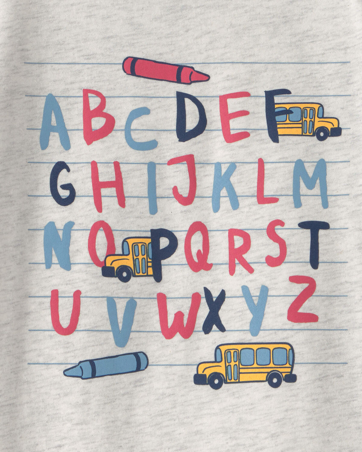 Toddler 'ABC' Alphabet Graphic Tee - Grey - Image 2