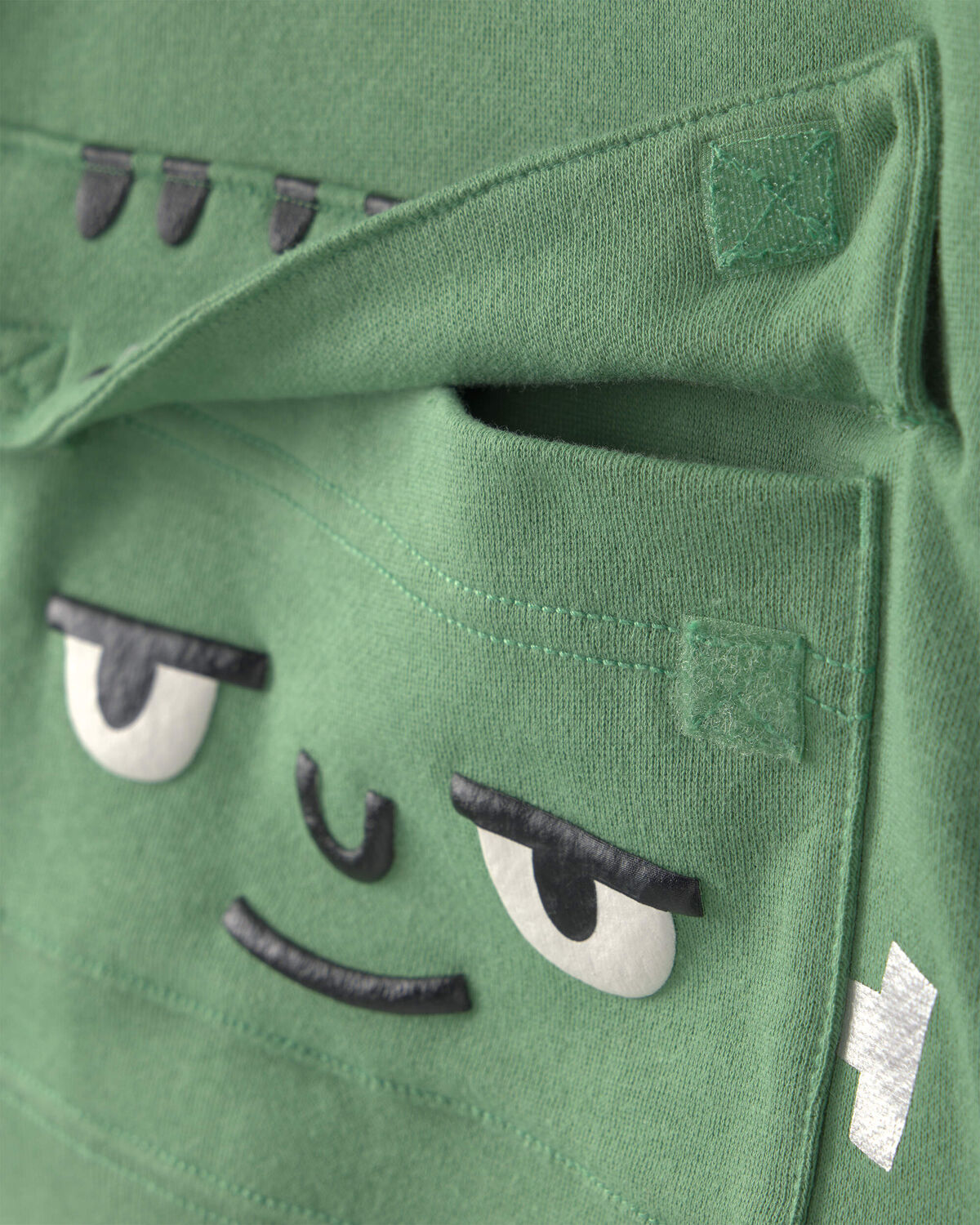 Toddler Boy Frankenstein Halloween Hoodie - Green - Image 2