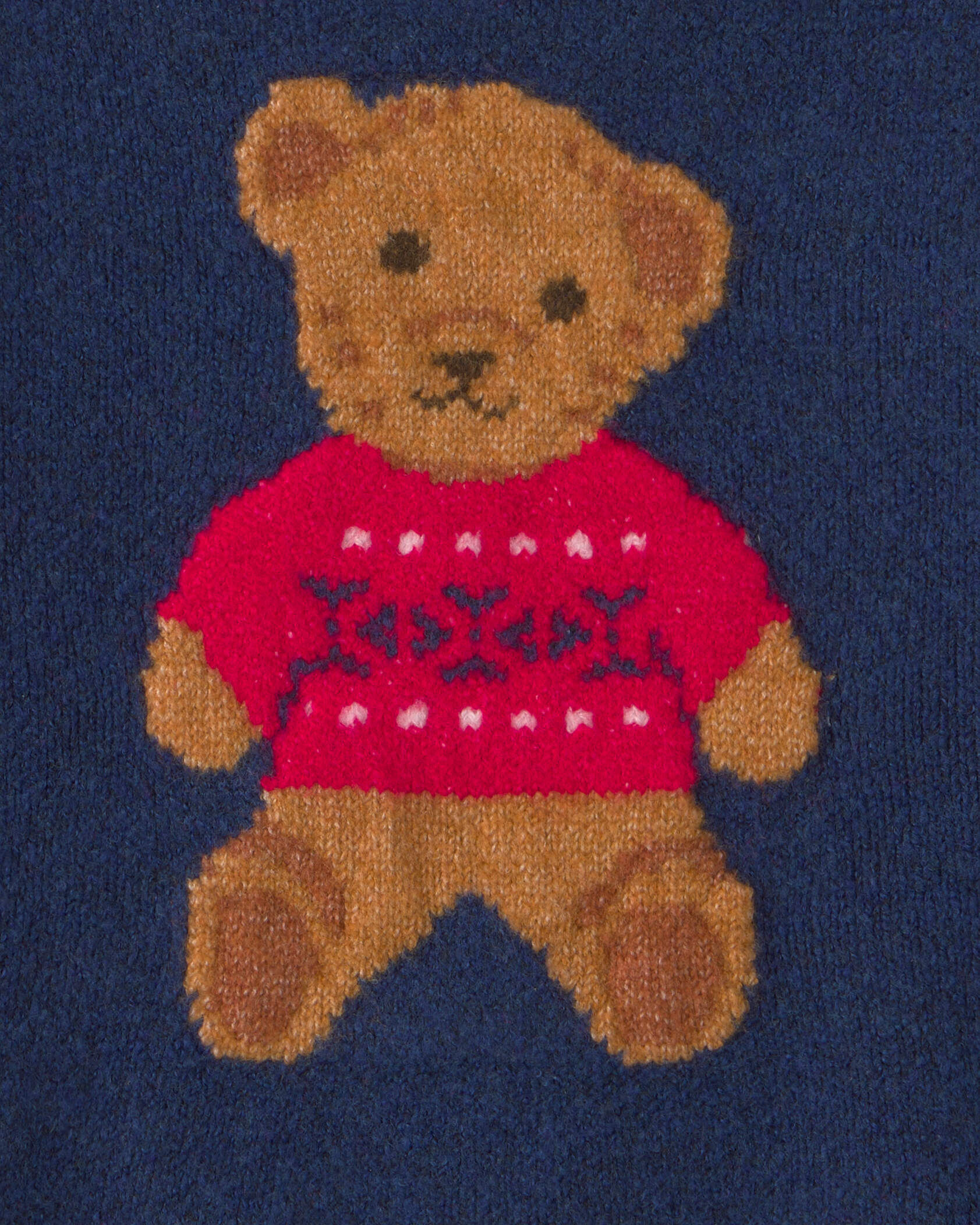 Toddler Boy Bear Sweater - Navy Blue - Image 3
