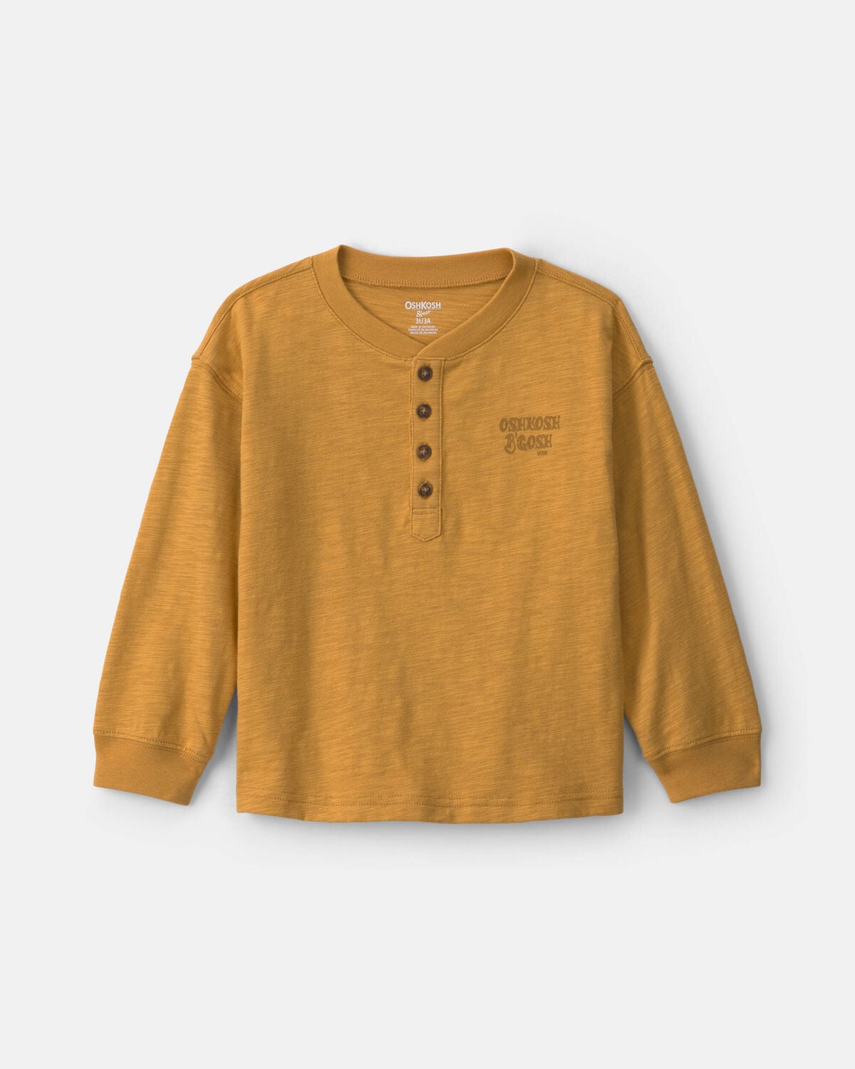 Toddler Boy Long-Sleeve Henley T-Shirt - Yellow