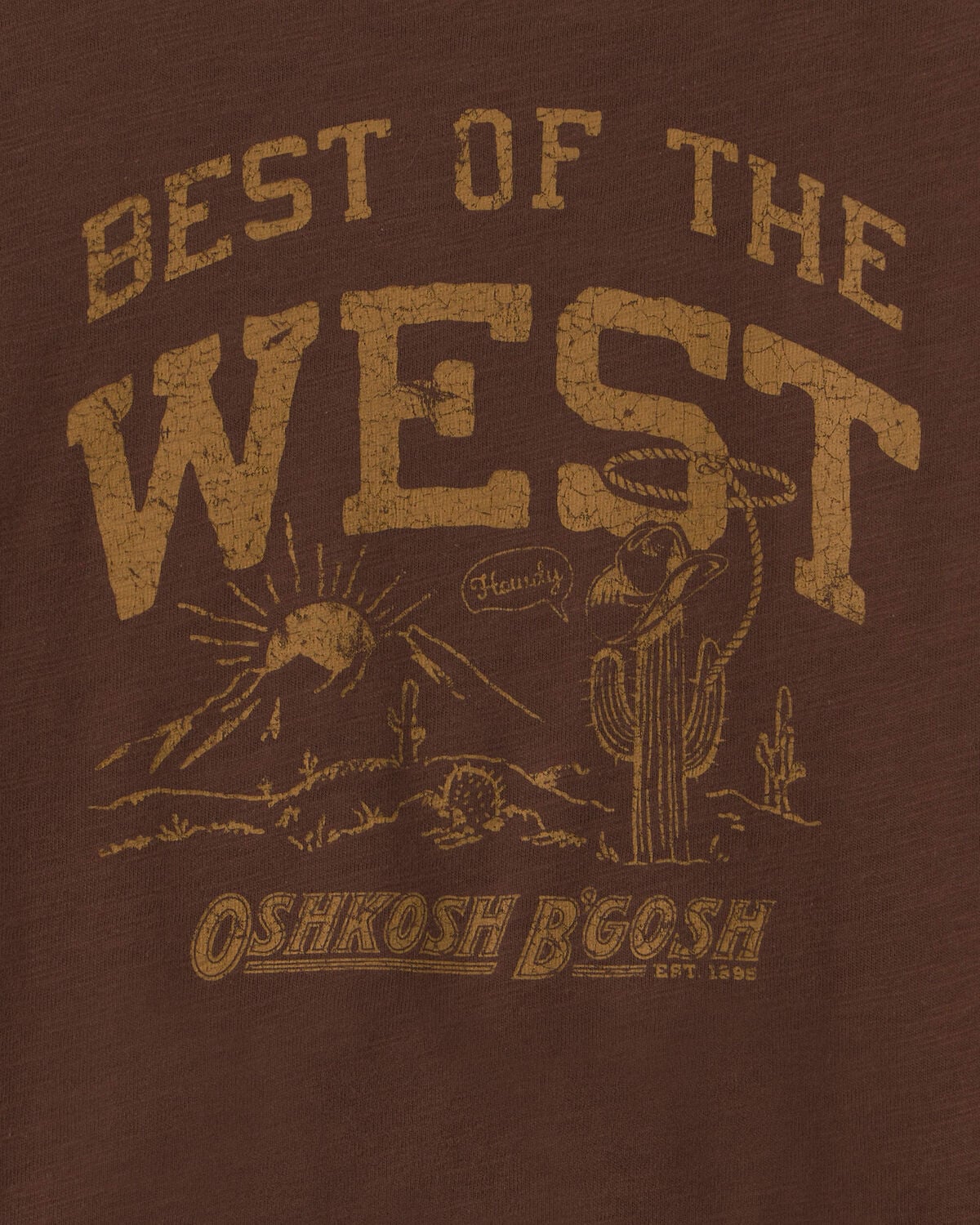 Toddler Boy 'Best Of The West' Long-Sleeve Henley T-Shirt - Brown - Image 4