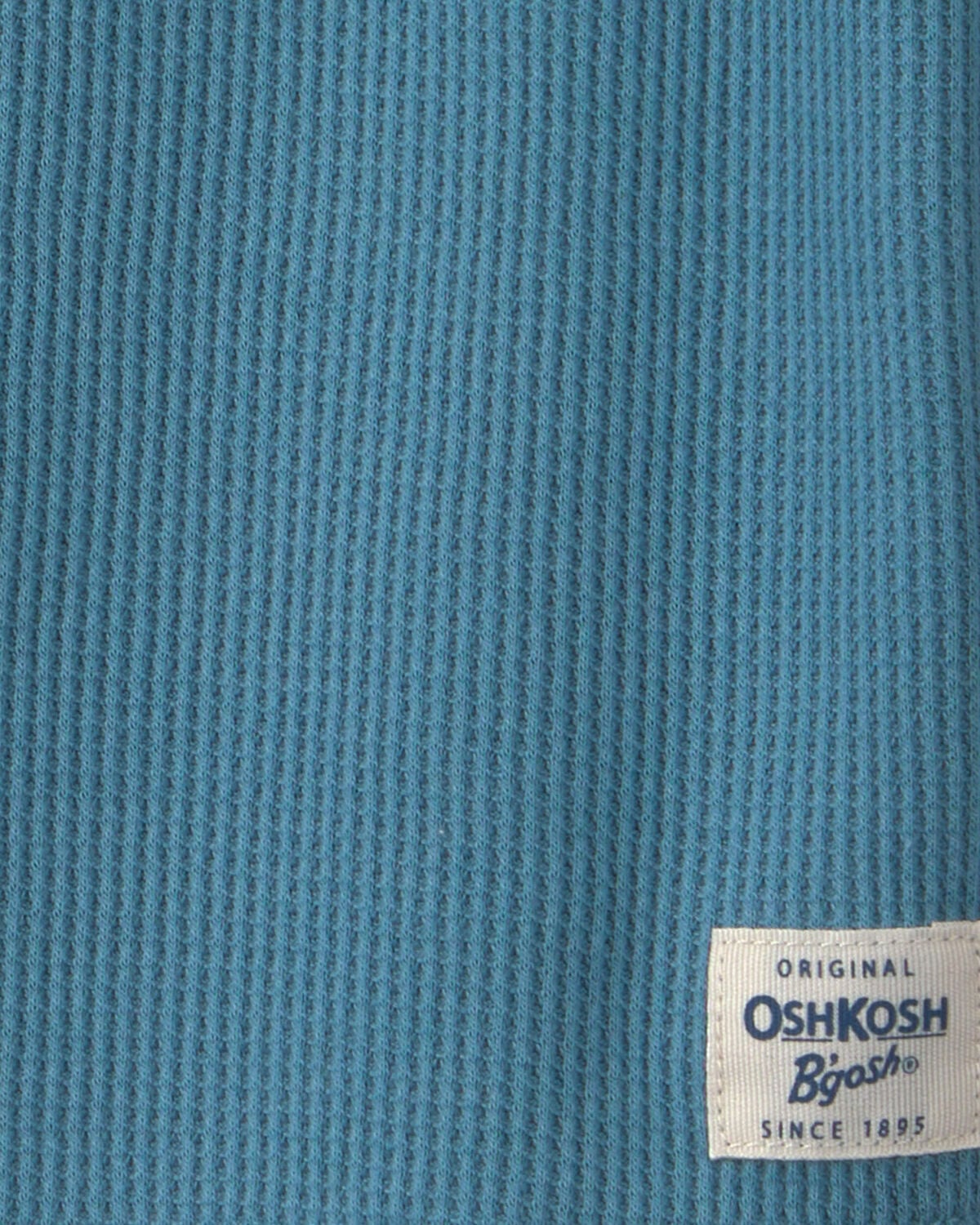 Toddler Boy Thermal Long-Sleeve Henley T-Shirt - Blue - Image 2