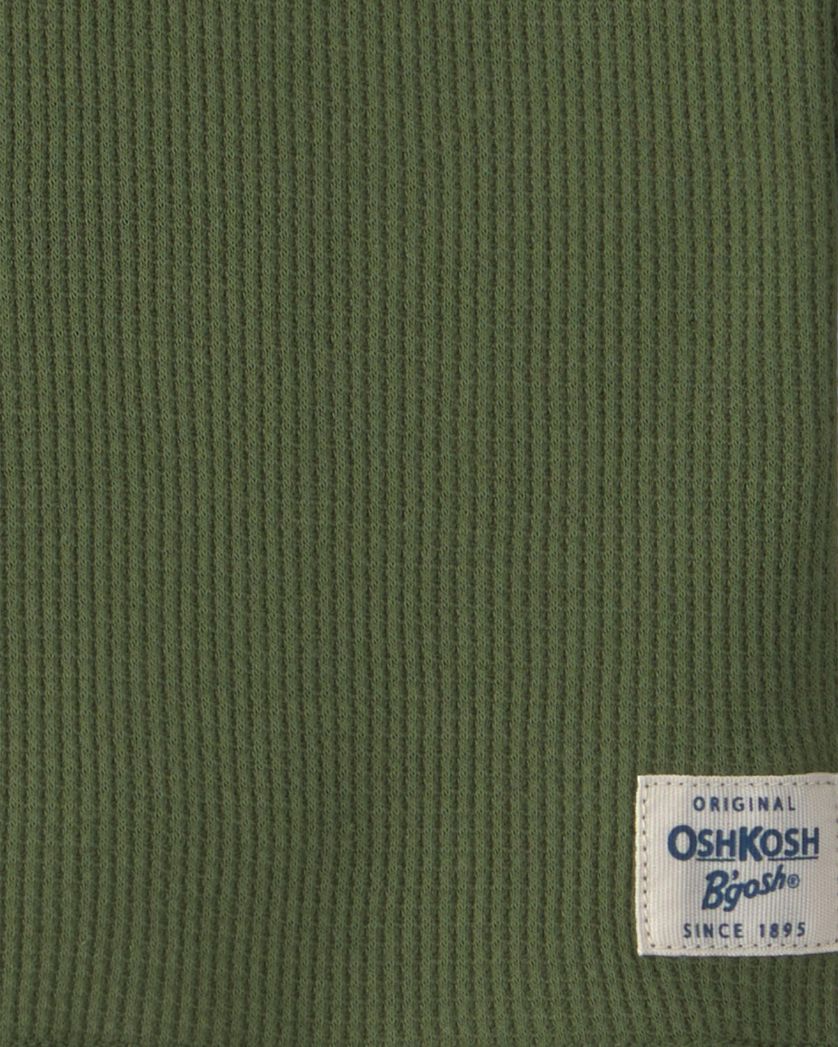 Toddler Boy Thermal Long-Sleeve Henley T-Shirt - Olive Green - Image 2