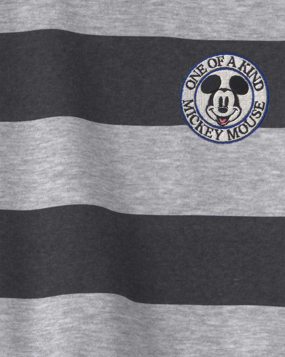 Toddler Boy 2-Piece Disney© Mickey Striped Long-Sleeve Top & Pant Set - Grey/Black - Image 3