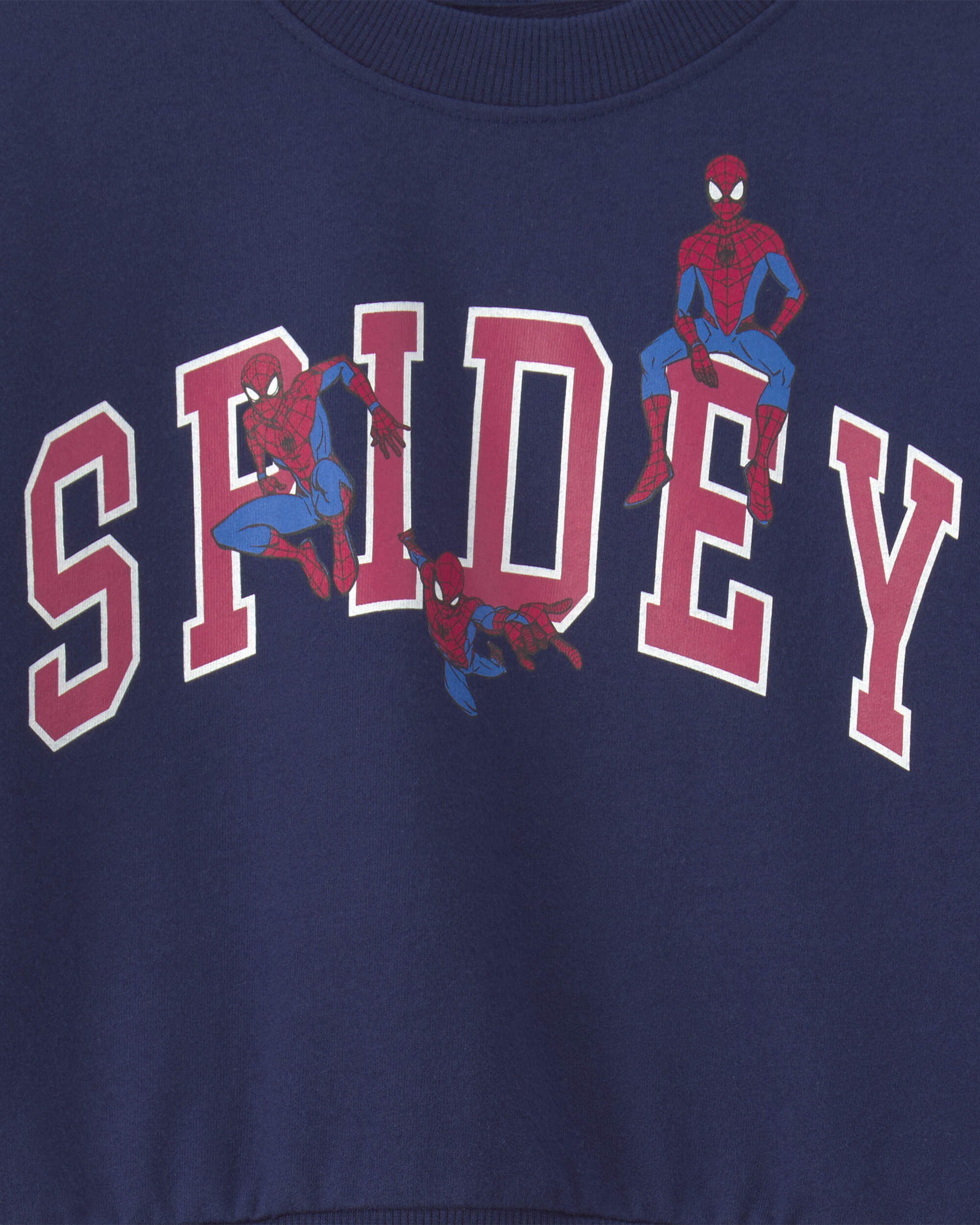 Toddler Boy ©Marvel Spider-Man Pullover Sweatshirt - Navy Blue - Image 3