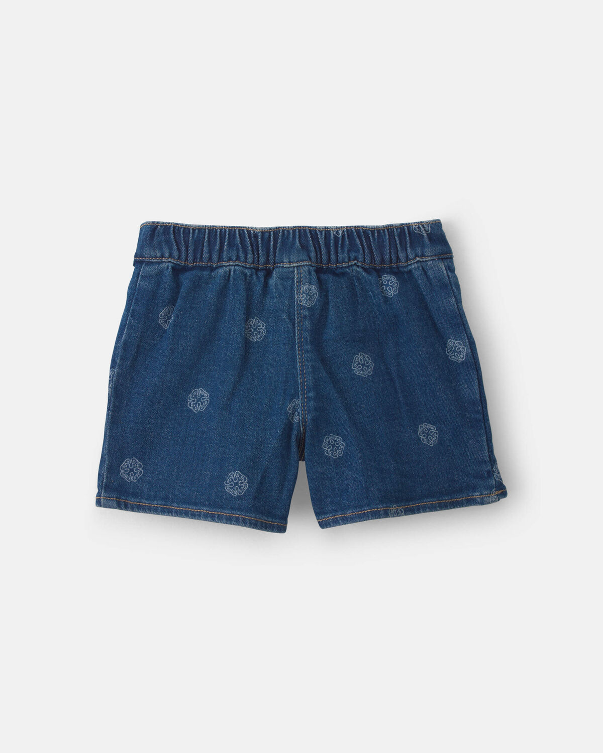 Toddler Girl Floral Denim Skort - Light Wash - Image 2