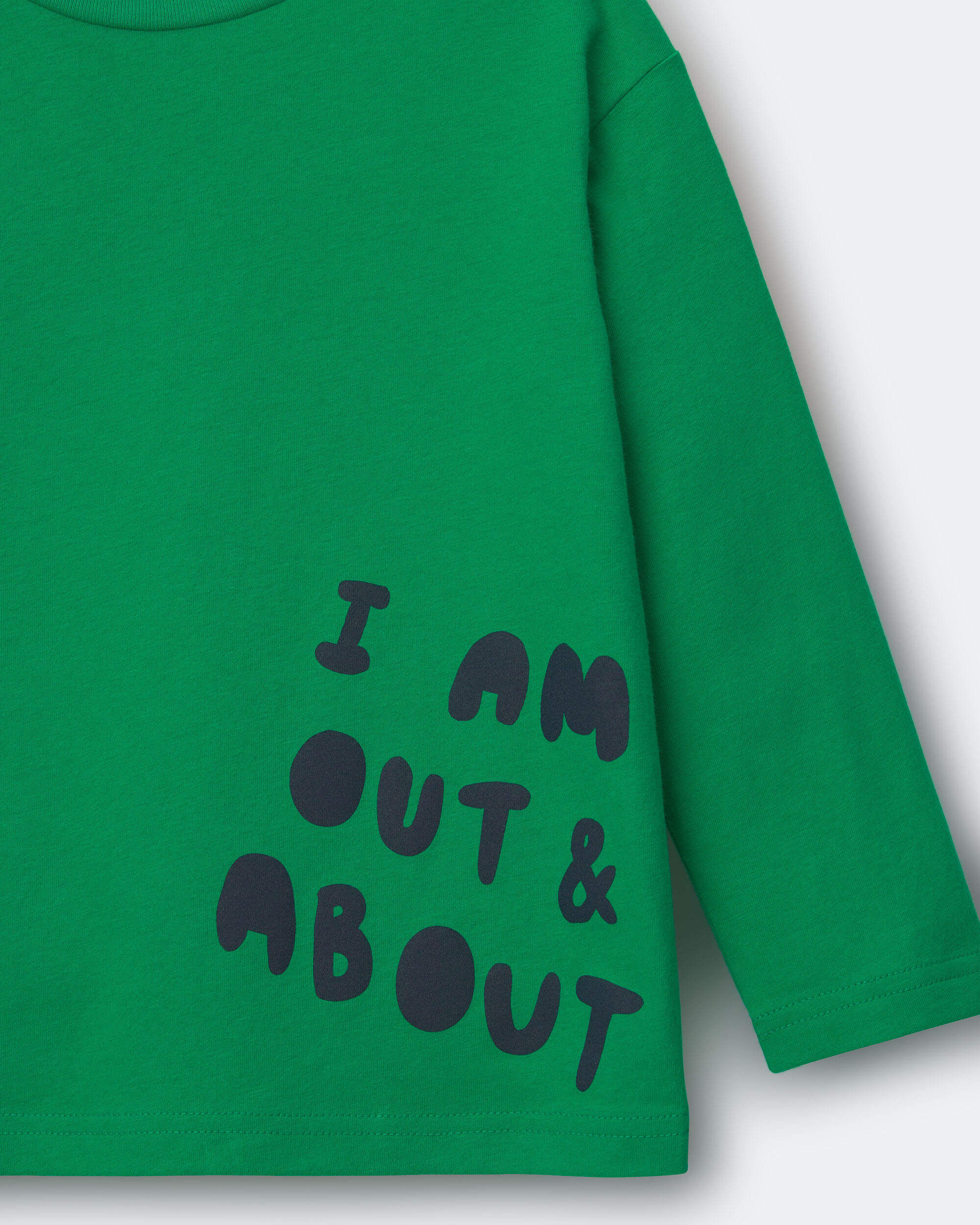 Toddler 'Out & About' Long-Sleeve Relaxed Graphic Tee - Green - Image 3