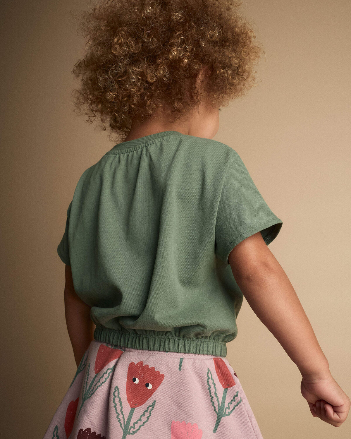 Toddler Girl Cinched-Waist Top - Olive - Image 4