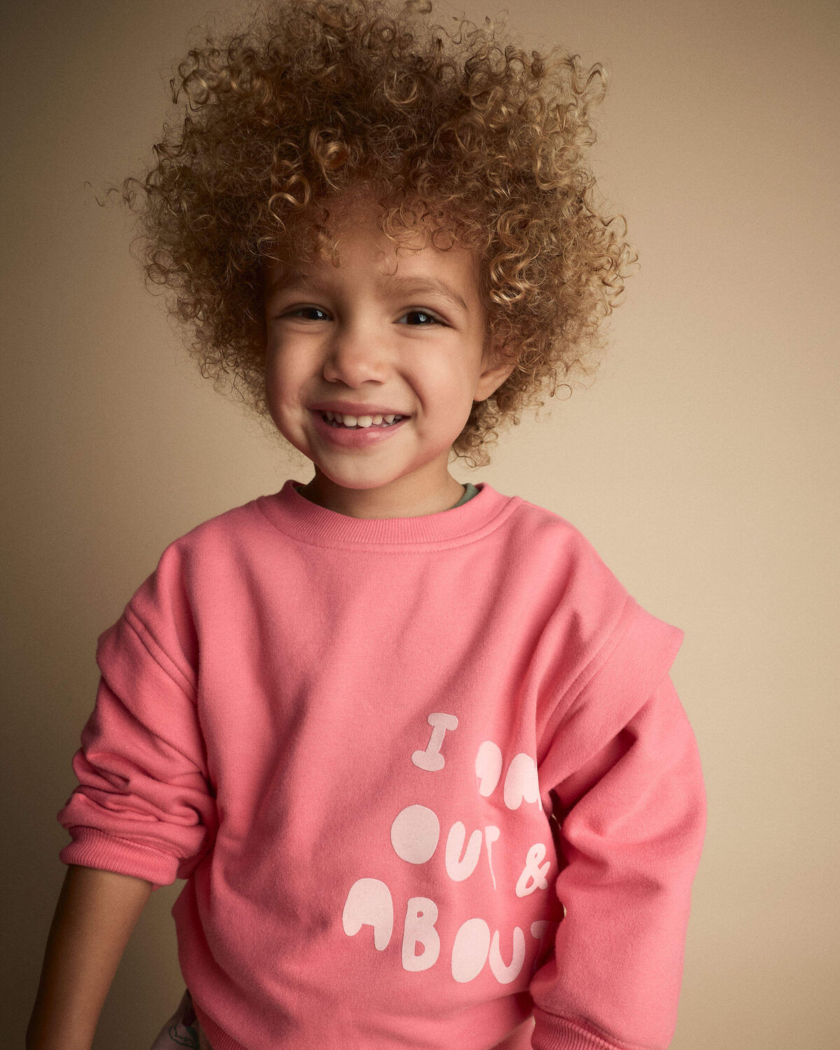Toddler Girl 'Out & About' Double Layer Pullover Sweatshirt - Pink - Image 3