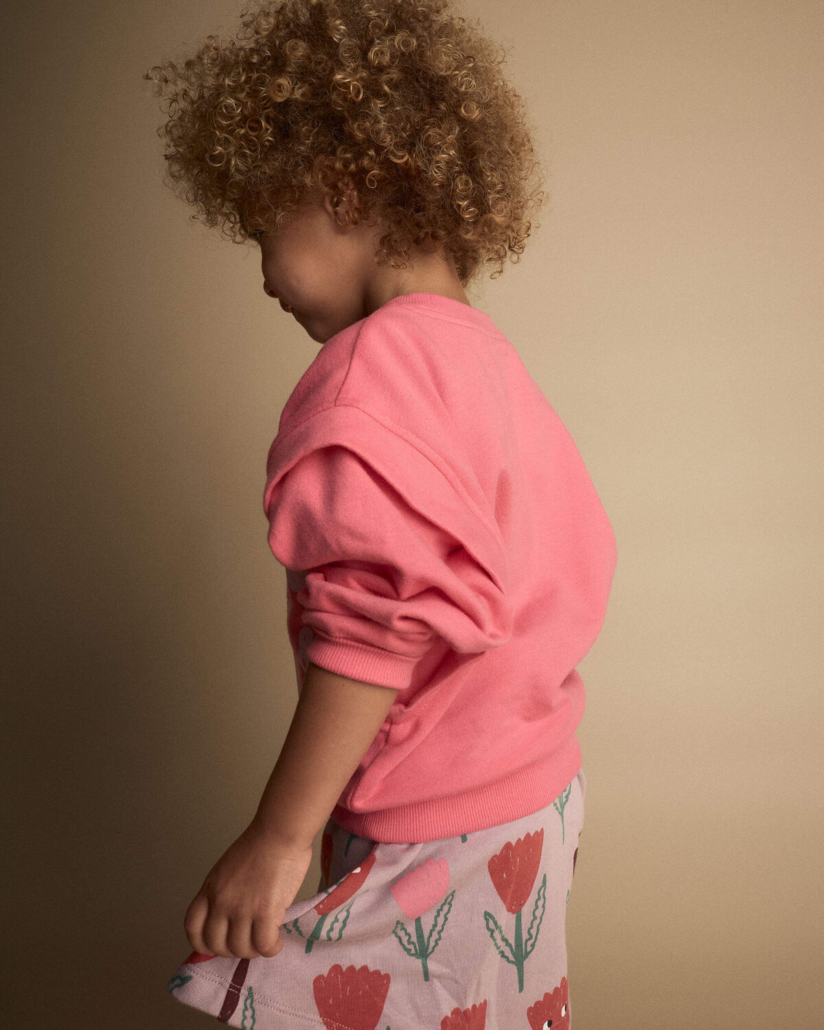 Toddler Girl 'Out & About' Double Layer Pullover Sweatshirt - Pink - Image 4