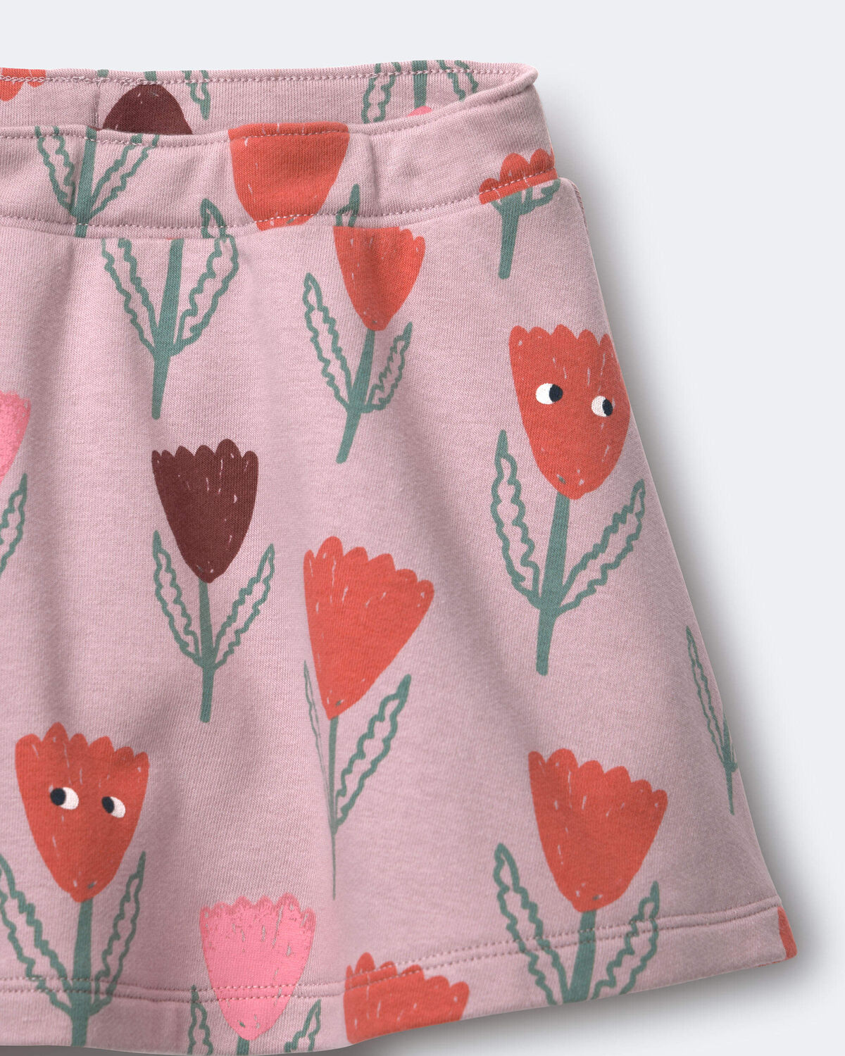 Toddler Girl Skirt in Tulip Print - Mauve - Image 5