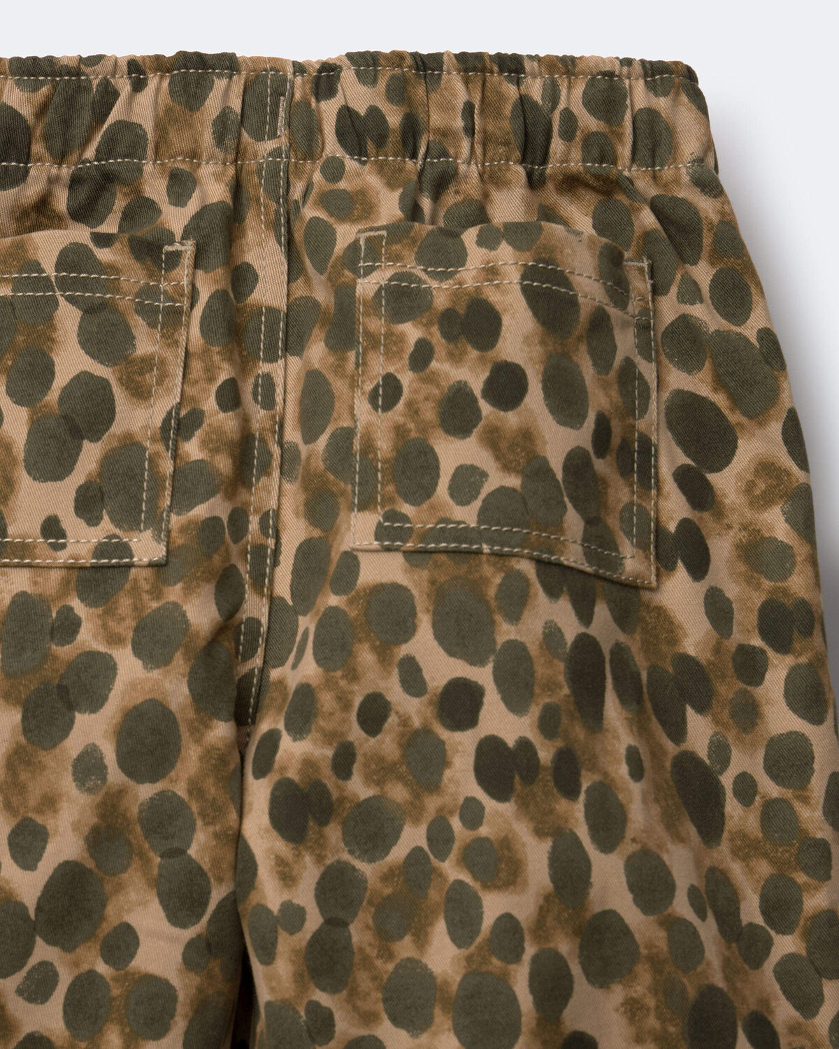 Toddler Girl Pleated Pants in Leopard - Brown - Image 3