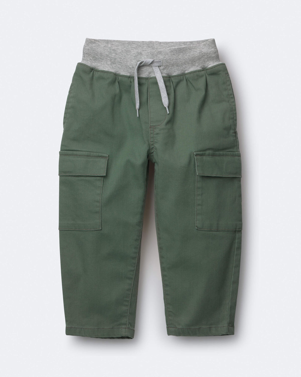 Toddler Boy Cargo Pant - Olive/Heather Grey