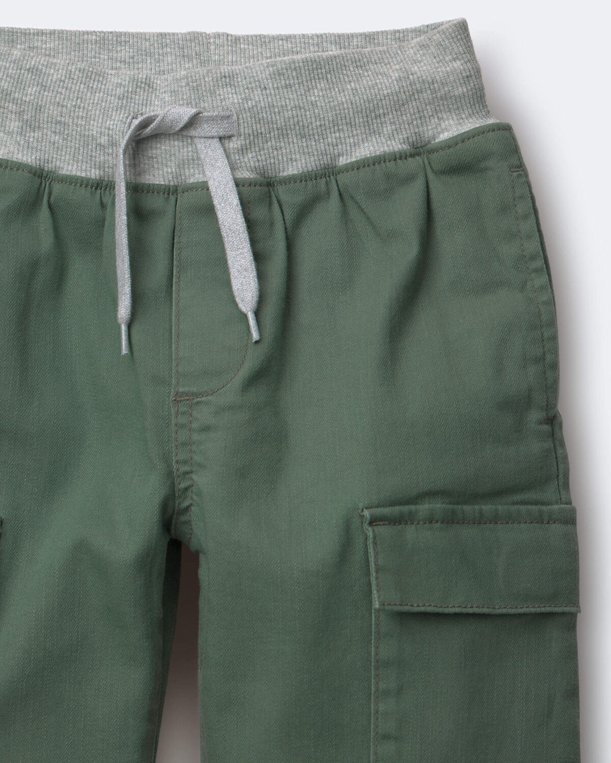 Toddler Boy Cargo Pant - Olive/Heather Grey - Image 3