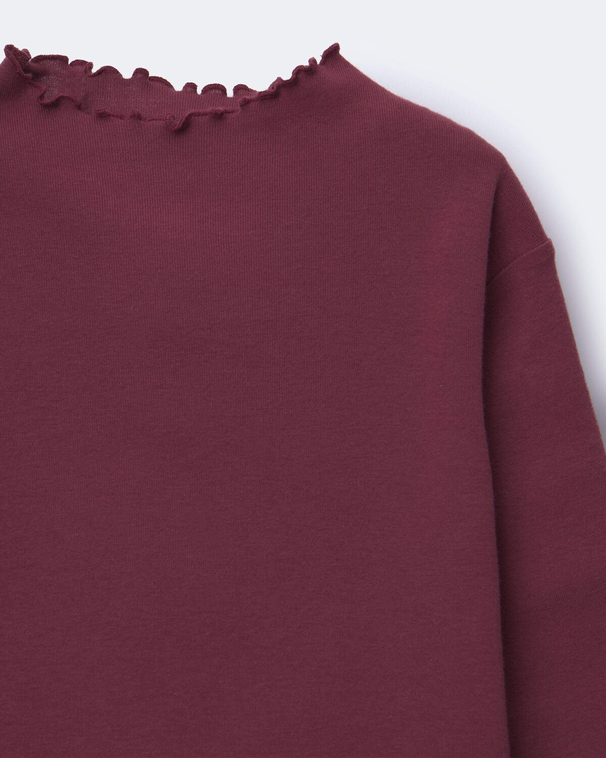 Toddler Girl Mock Neck Ruffle Long-Sleeve Top - Burgundy - Image 2