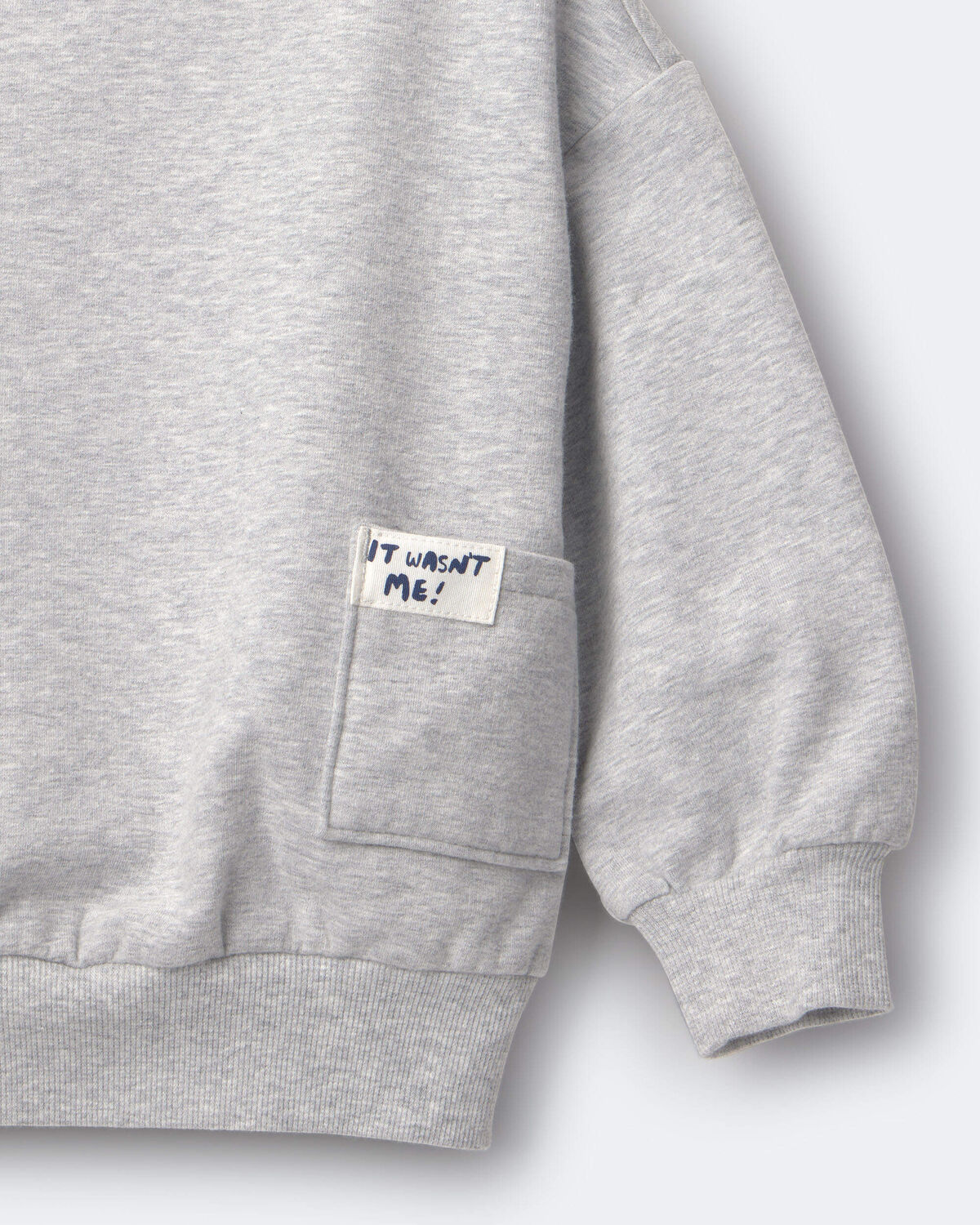 Toddler 'It Wasn't Me!' Otter Sweatshirt™ with Pockets - Heather Grey - Image 6