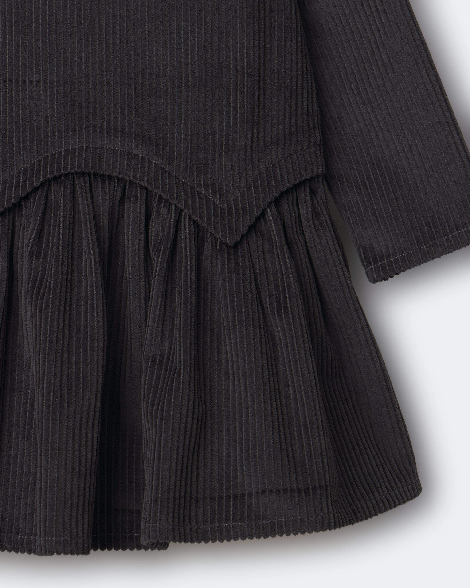 Toddler Girl Long-Sleeve Drop-Waist Dress - Dark Grey - Image 3