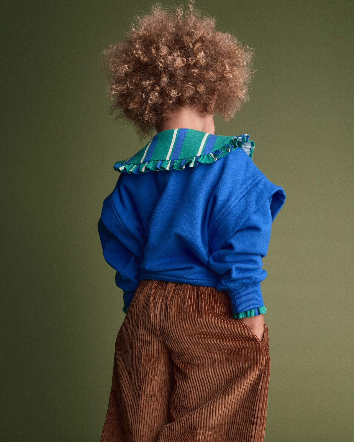 Toddler 'I Wanna Do It!' Layered Pullover Sweatshirt - Royal Blue - Image 5
