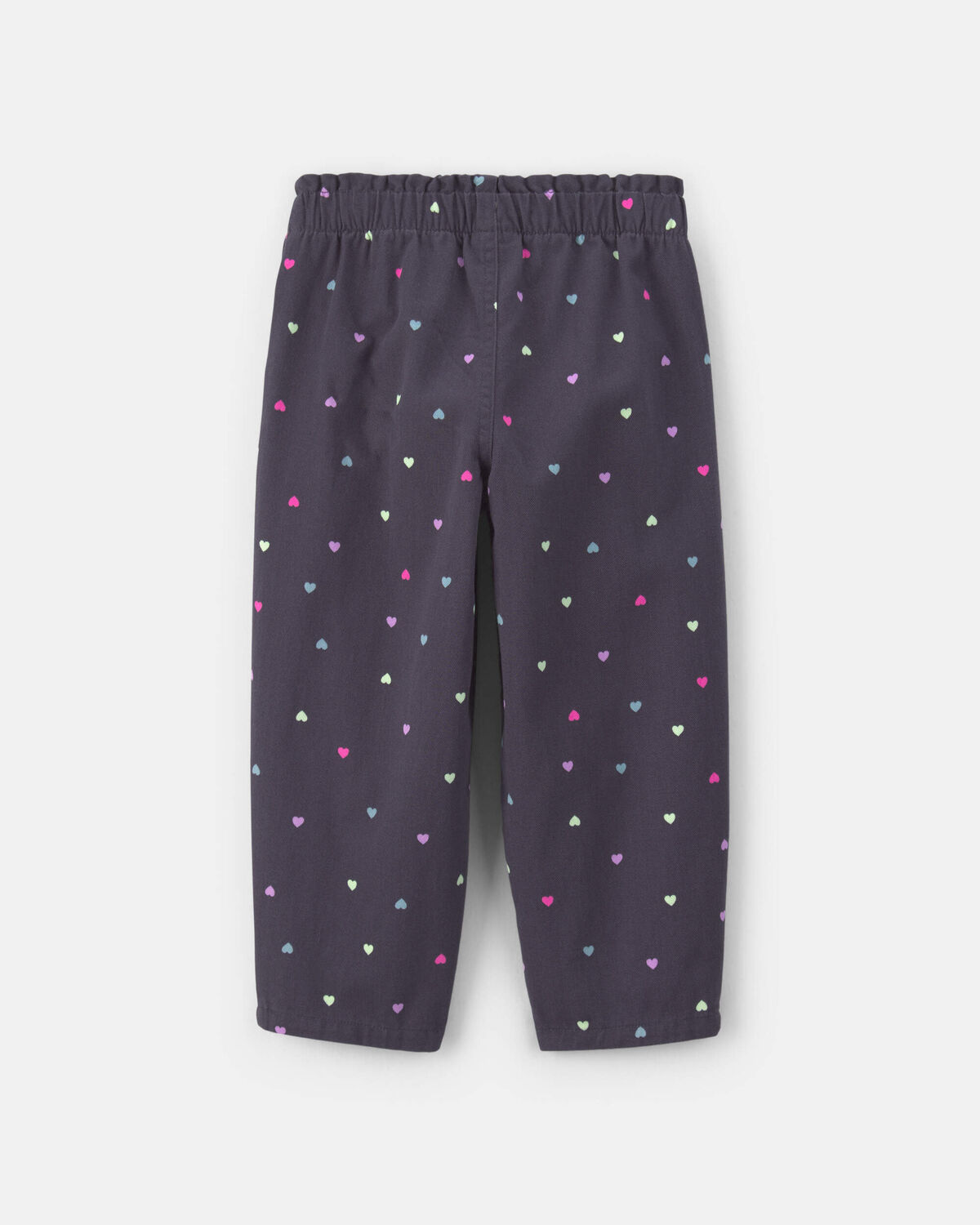 Toddler Girl Heart Twill Pull-On Pants - Black - Image 2