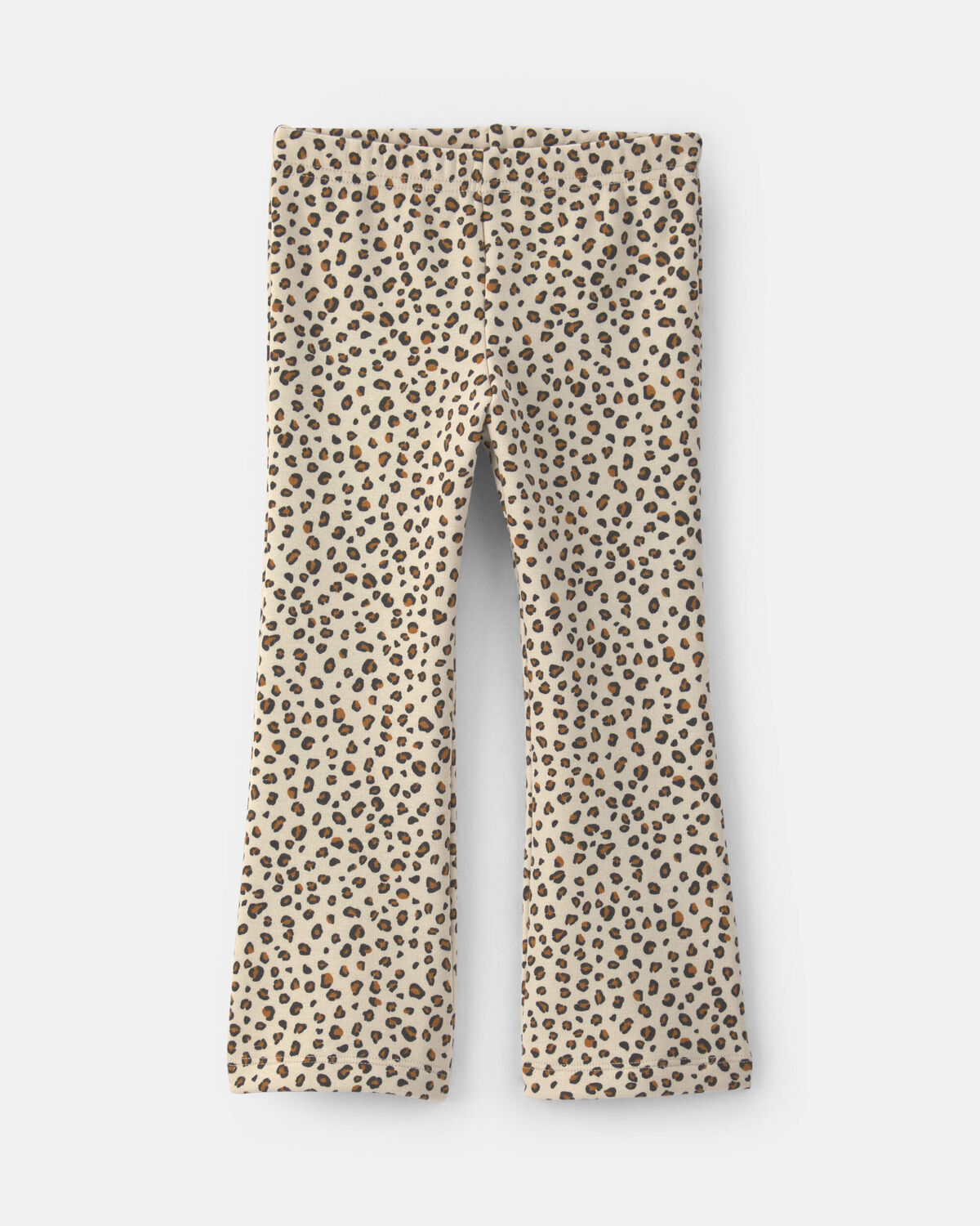 Toddler Girl Leopard Fleece Pull-On Stretch Leggings - Brown