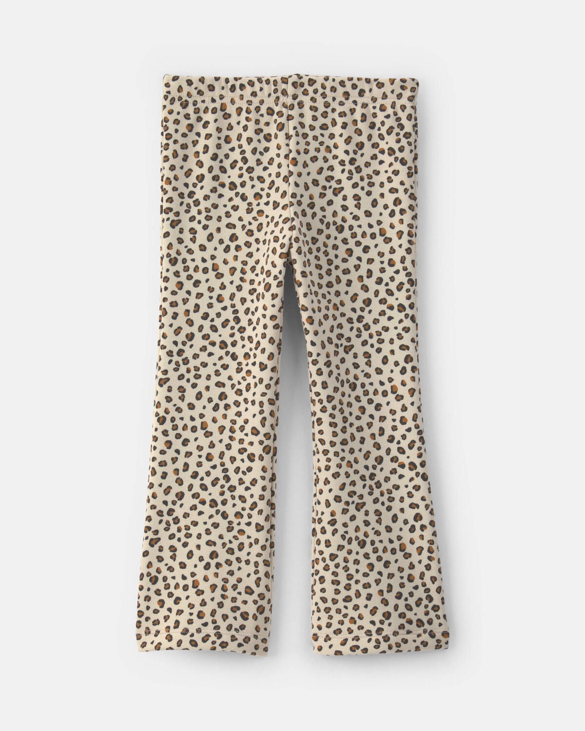 Toddler Girl Leopard Fleece Pull-On Stretch Leggings - Brown - Image 2