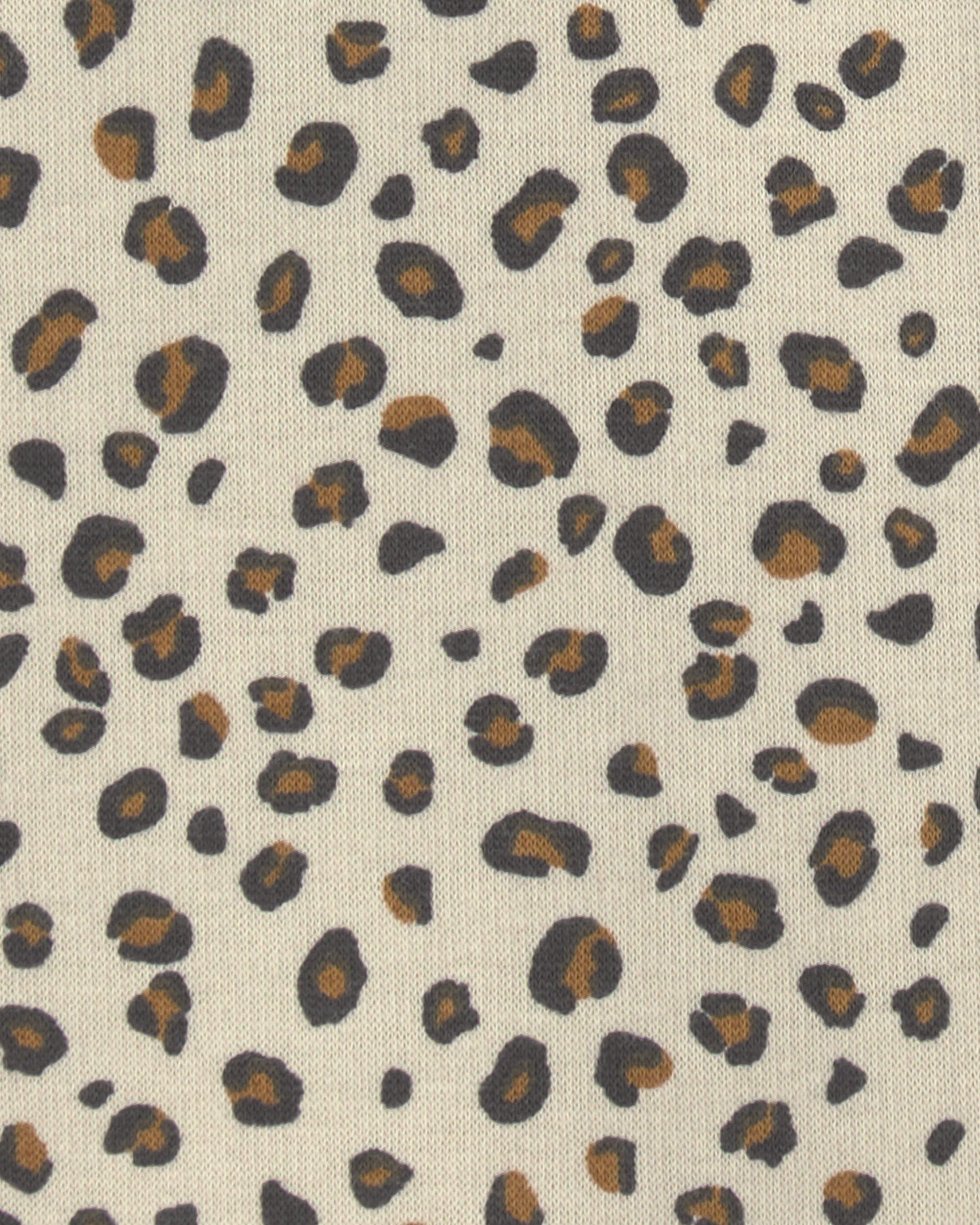 Toddler Girl Leopard Fleece Pull-On Stretch Leggings - Brown - Image 5