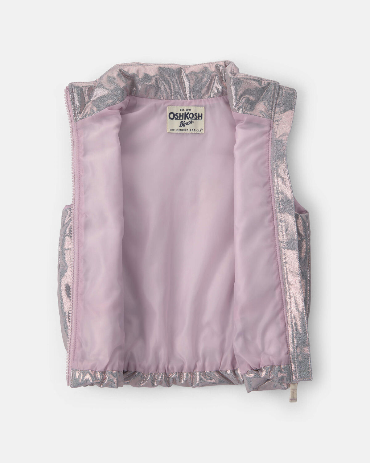 Toddler Girl Metallic Vest - Pink - Image 2