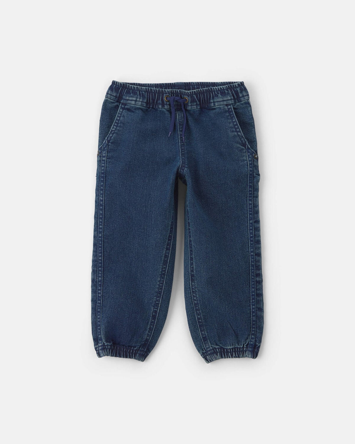 Toddler Boy Denim Joggers - Medium Wash