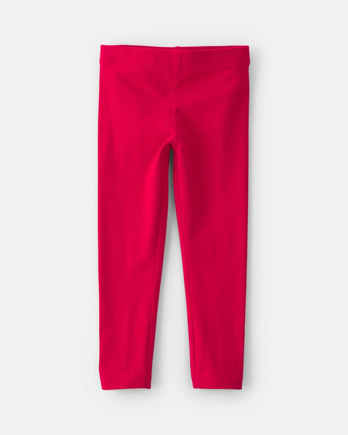 Toddler Girl Cotton Pull-On Stretch Leggings - Red