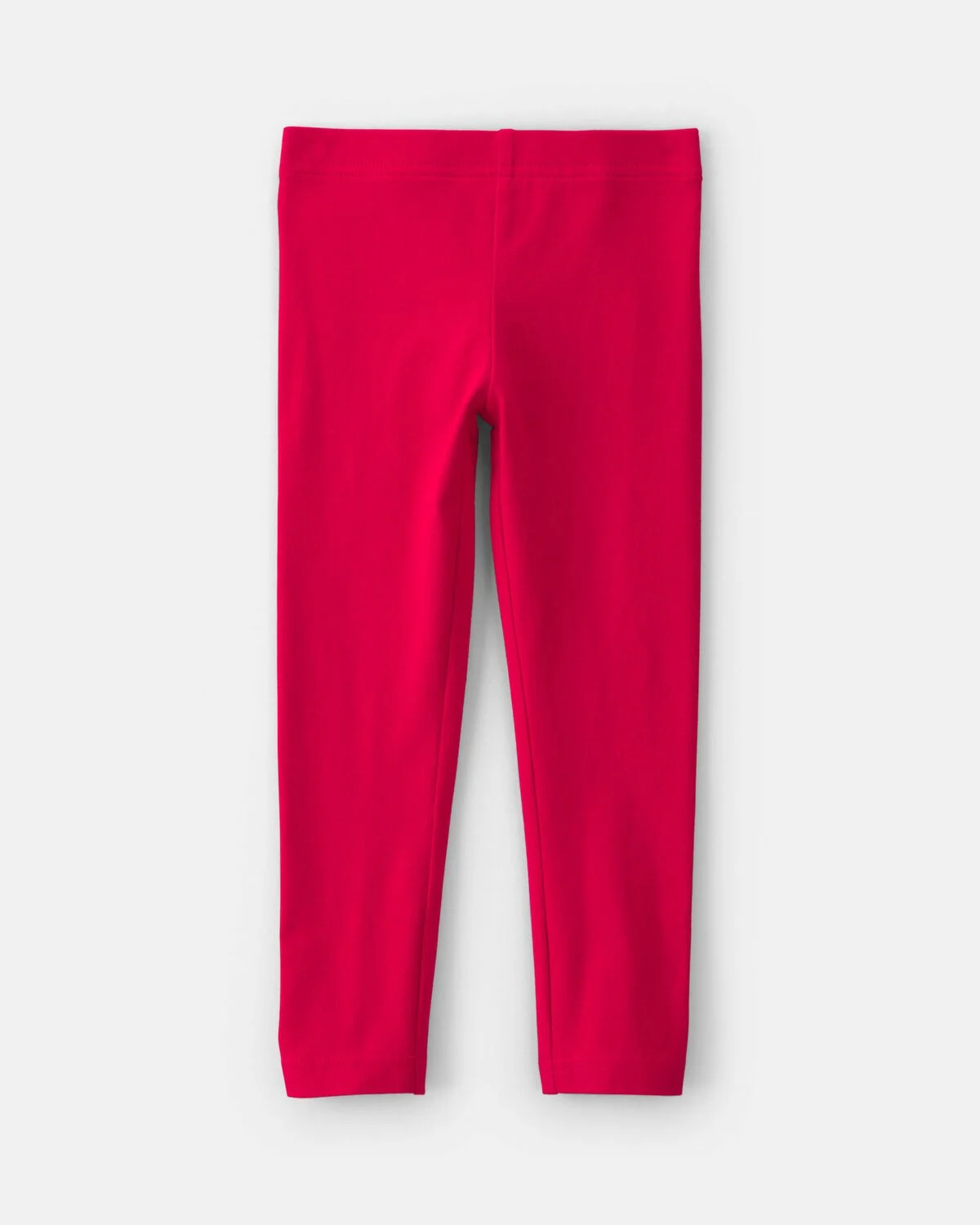 Toddler Girl Cotton Pull-On Stretch Leggings - Red - Image 2