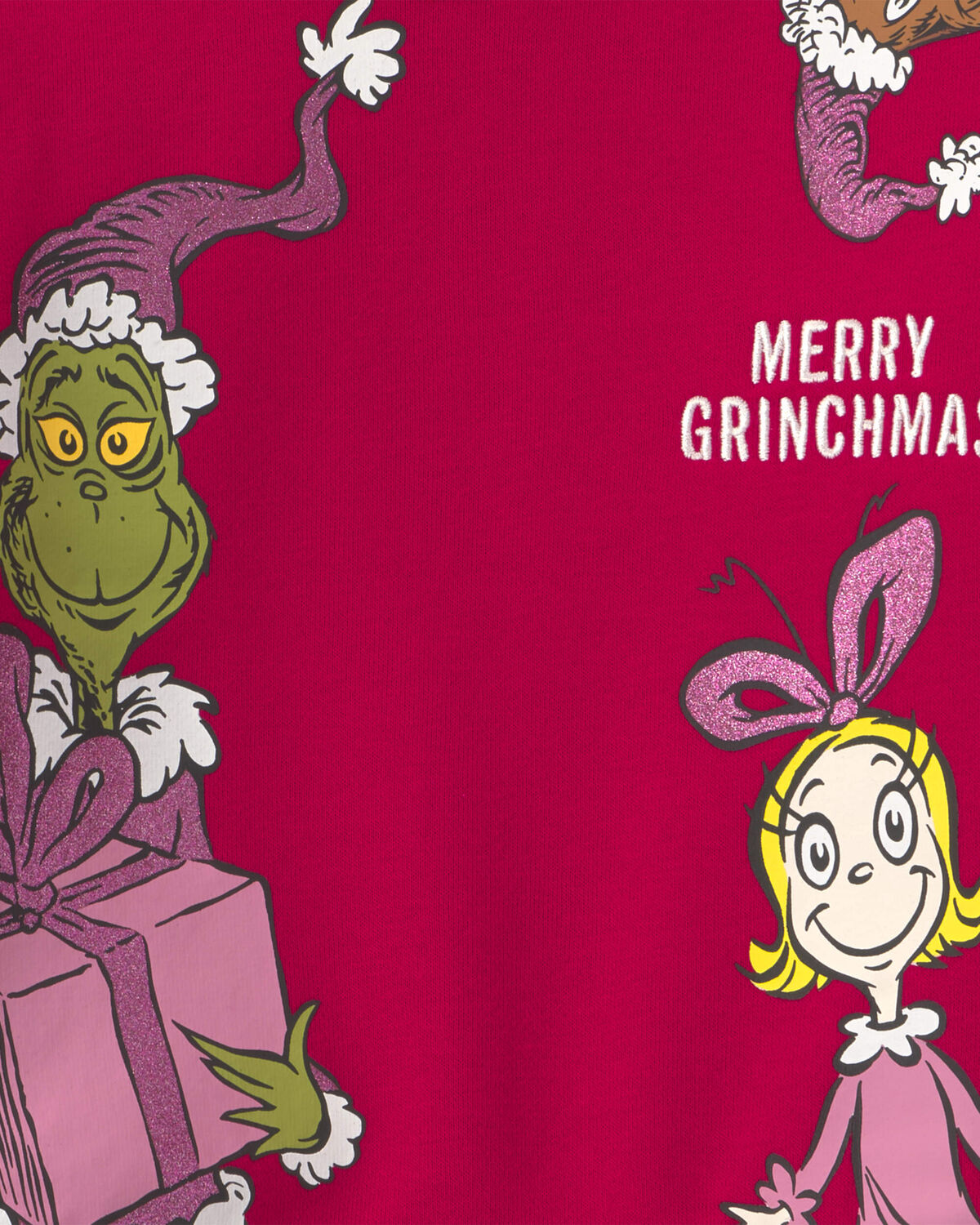 Toddler Girl Dr. Seuss™ The Grinch Christmas Fleece Pullover Sweatshirt - Red - Image 2